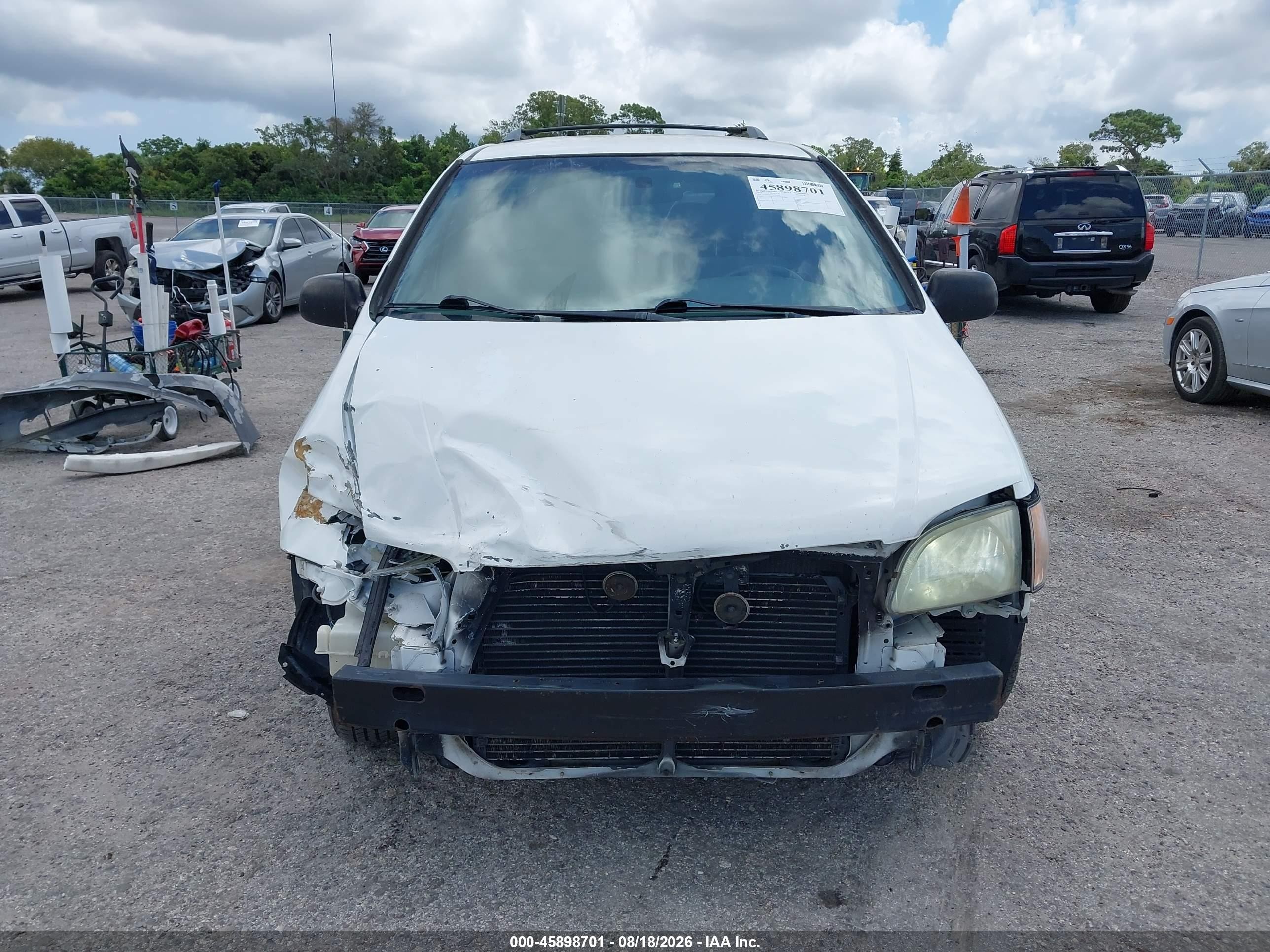 2001 Toyota Sienna Le White vin: 4T3ZF13C41U345322
