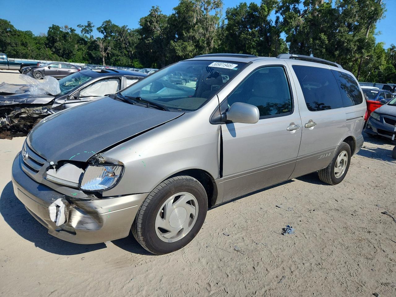 2001 Toyota Sienna Xle Silver vin: 4T3ZF13C41U376537