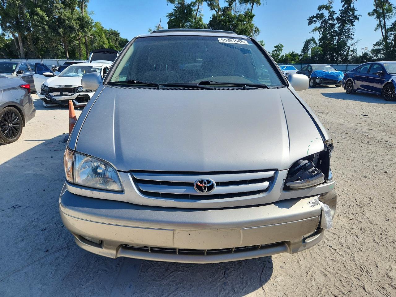 2001 Toyota Sienna Xle Silver vin: 4T3ZF13C41U376537