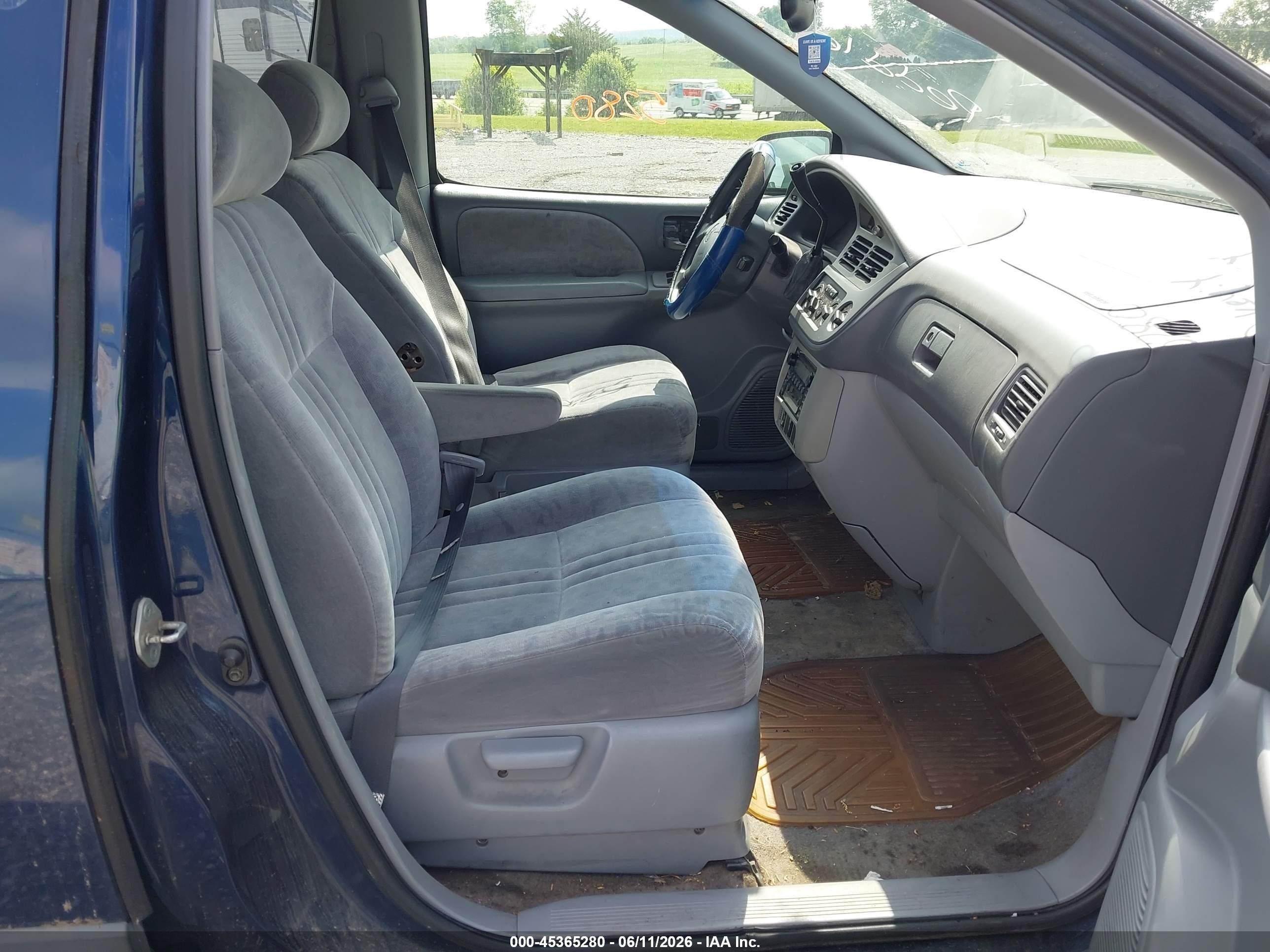 2002 Toyota Sienna Le Blue vin: 4T3ZF13C42U419629