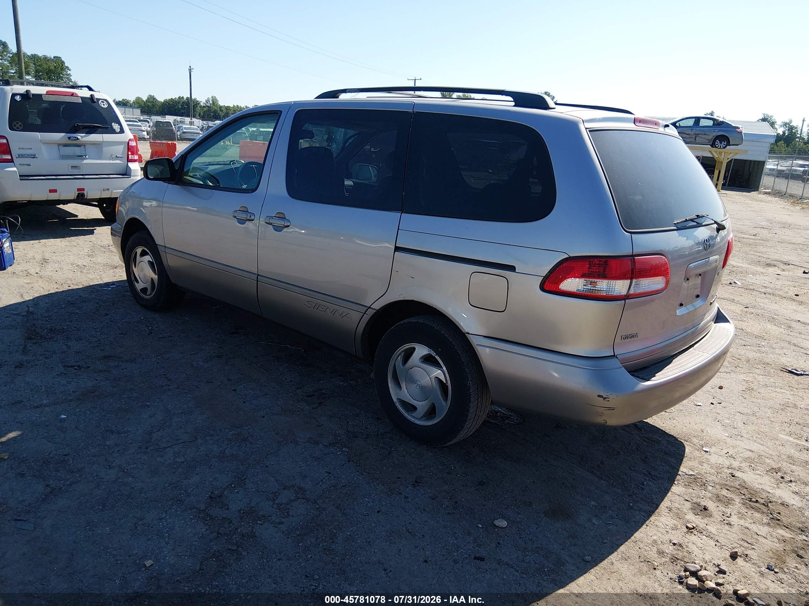 2002 Toyota Sienna Xle Silver vin: 4T3ZF13C42U424460