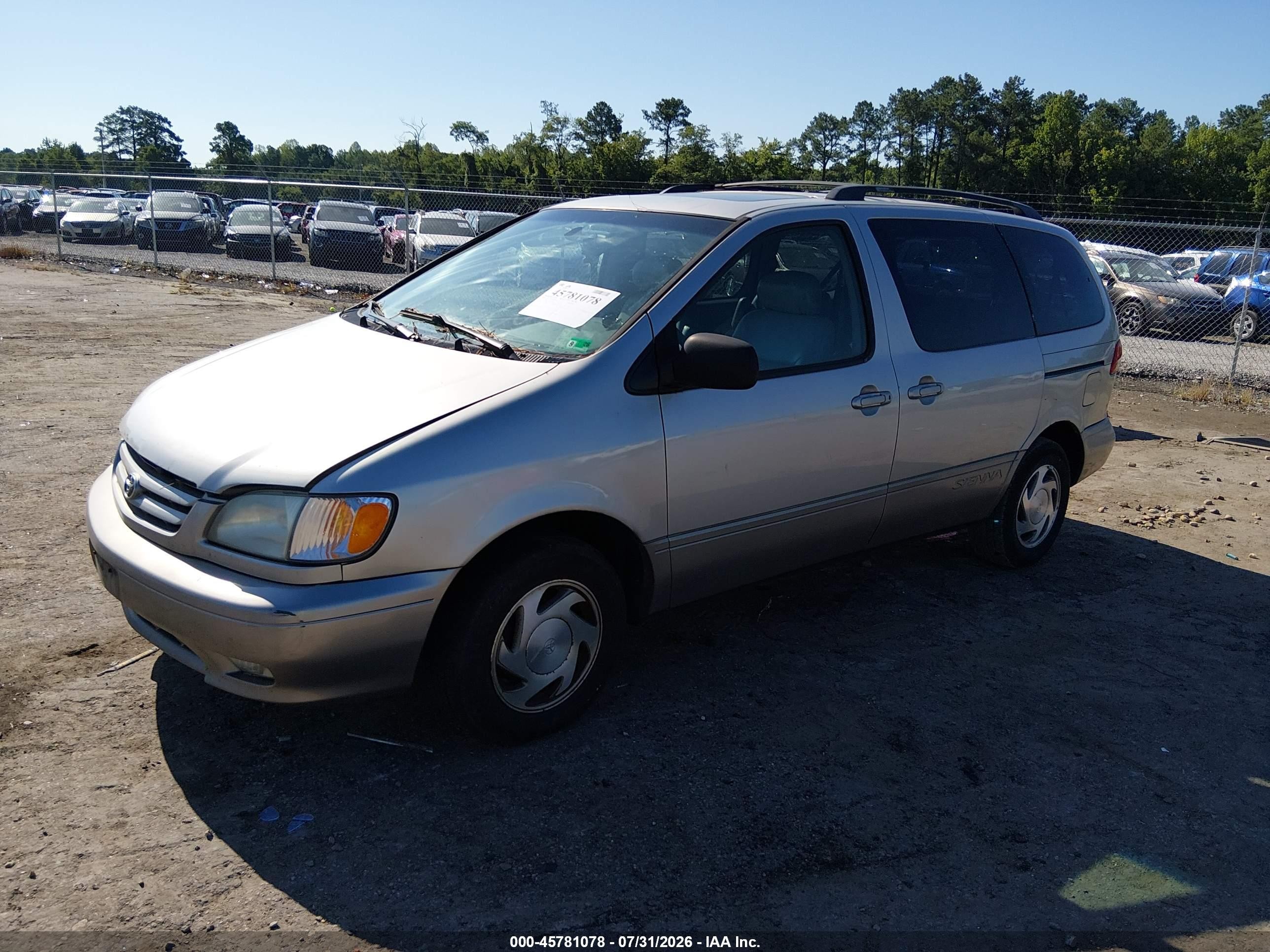 2002 Toyota Sienna Xle Silver vin: 4T3ZF13C42U424460