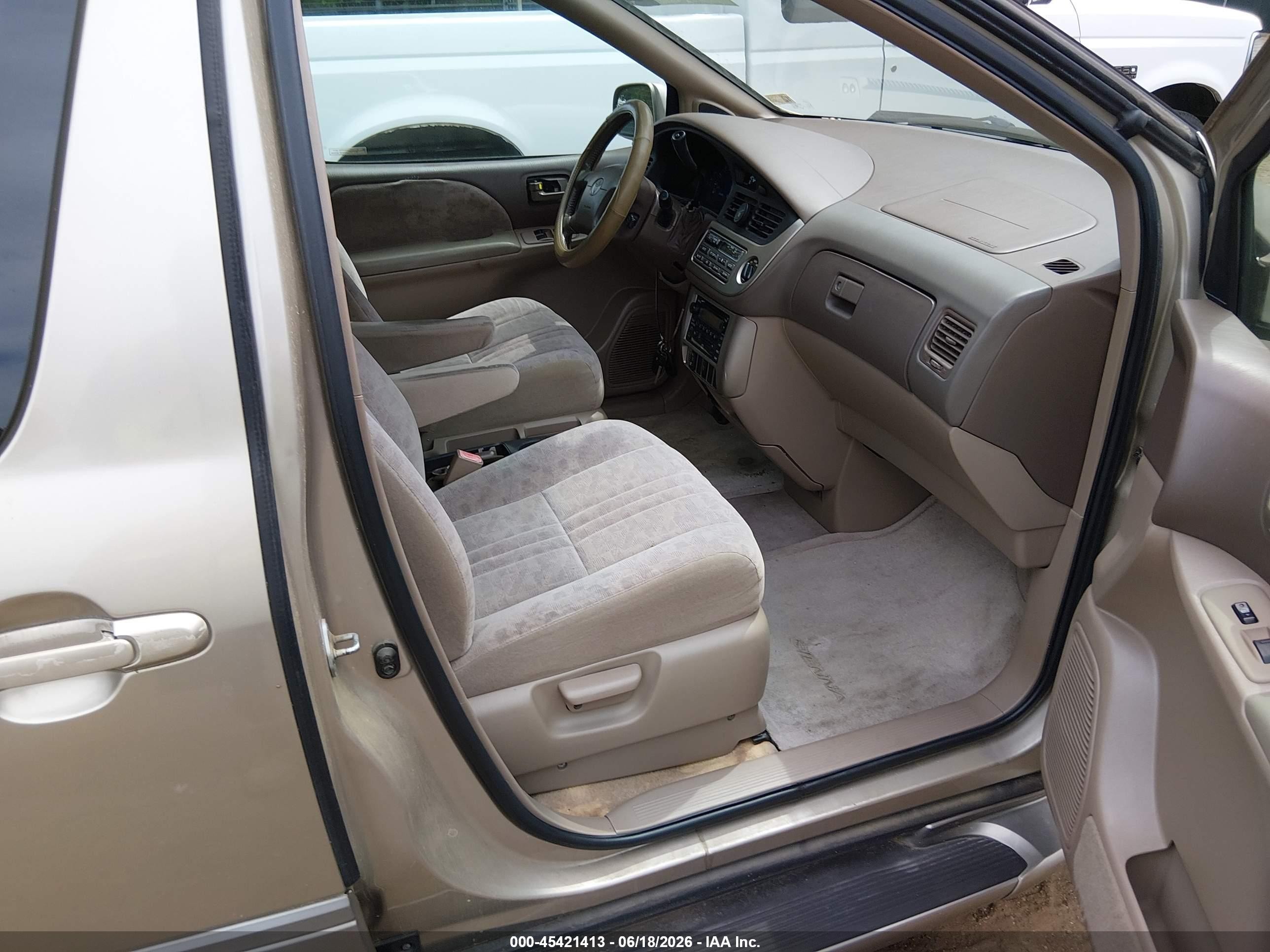 2001 Toyota Sienna Xle Gold vin: 4T3ZF13C51U387207