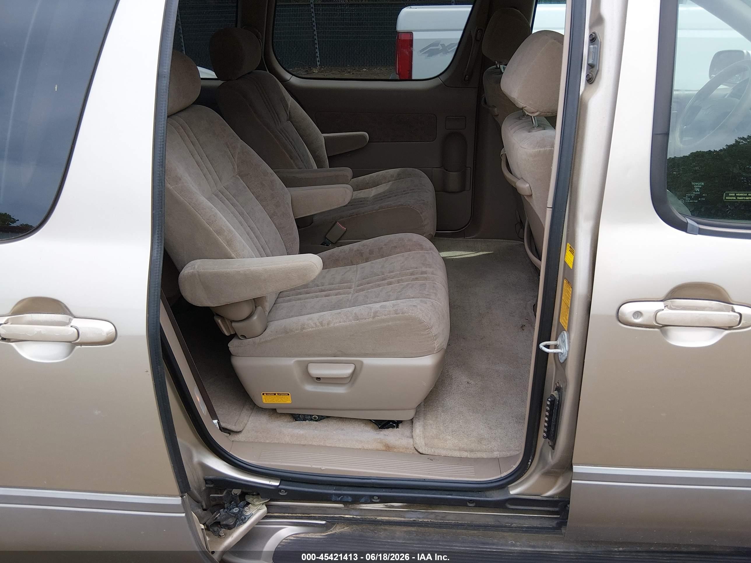 2001 Toyota Sienna Xle Gold vin: 4T3ZF13C51U387207