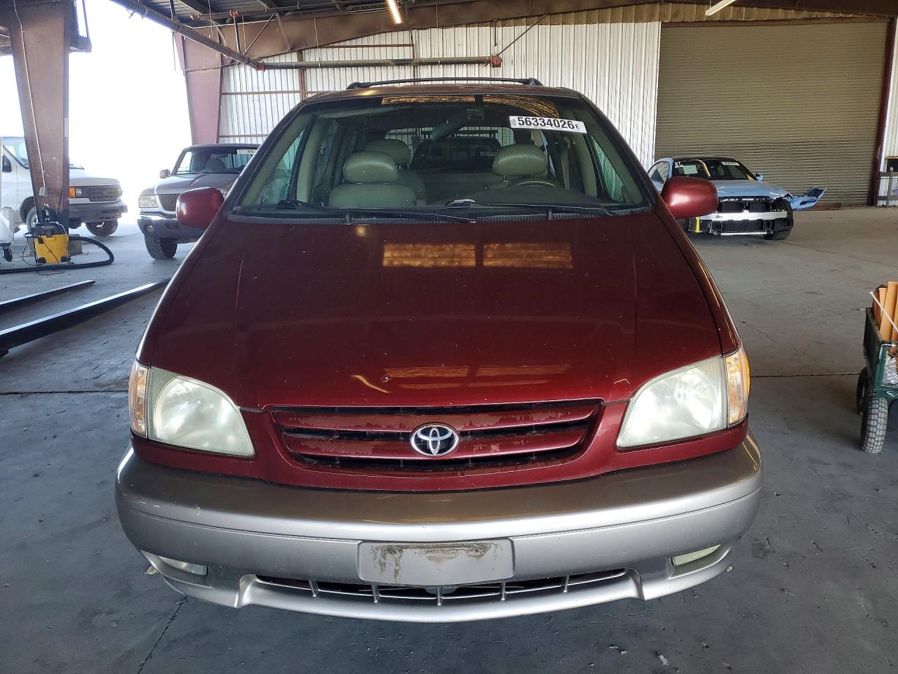 2002 Toyota Sienna Xle Burgundy vin: 4T3ZF13C52U455040