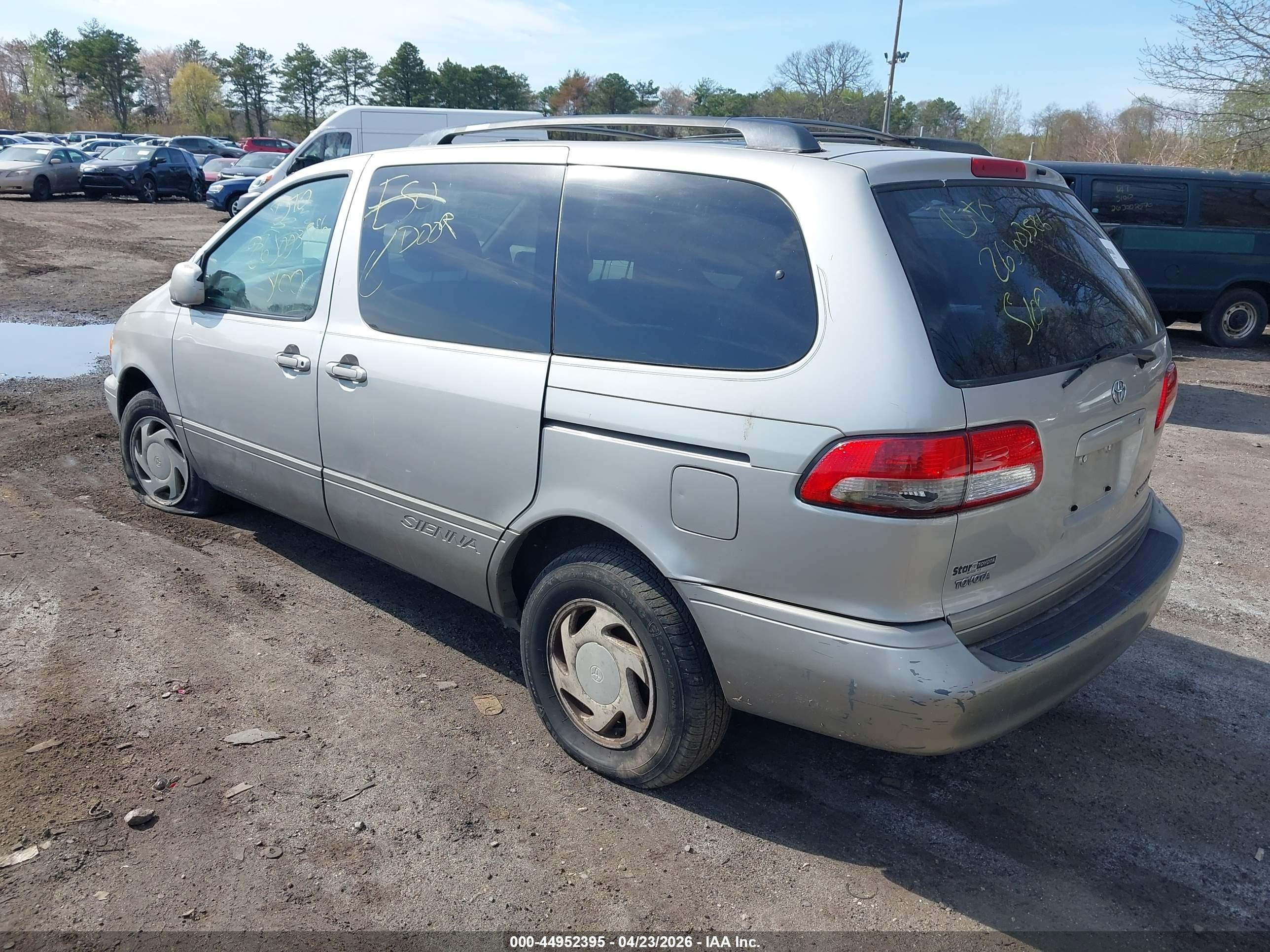 2003 Toyota Sienna Xle Gray vin: 4T3ZF13C53U528568