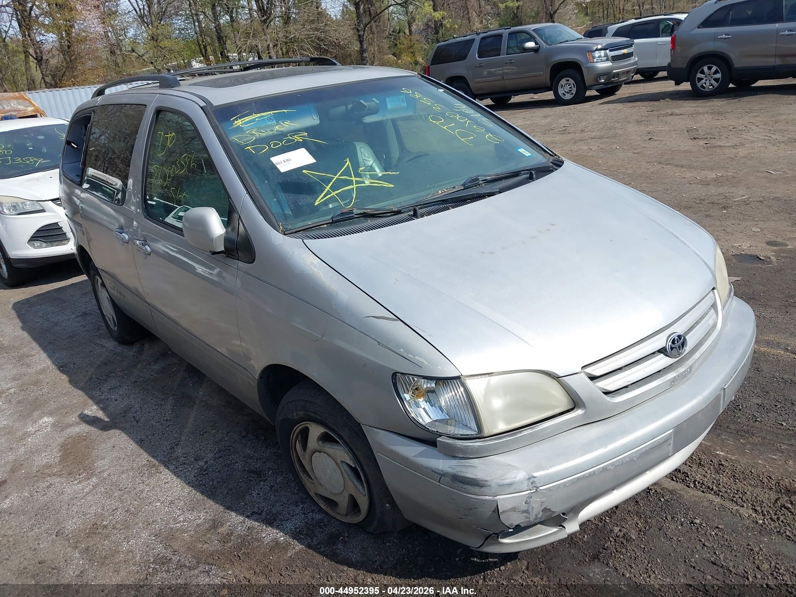 2003 Toyota Sienna Xle Gray vin: 4T3ZF13C53U528568