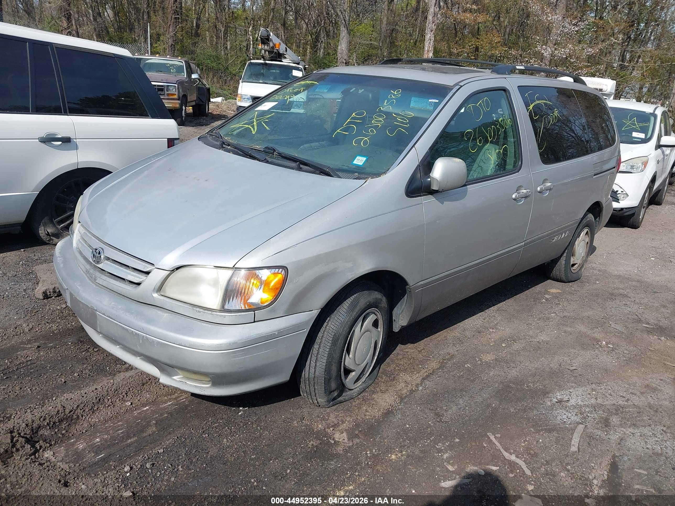 2003 Toyota Sienna Xle Gray vin: 4T3ZF13C53U528568