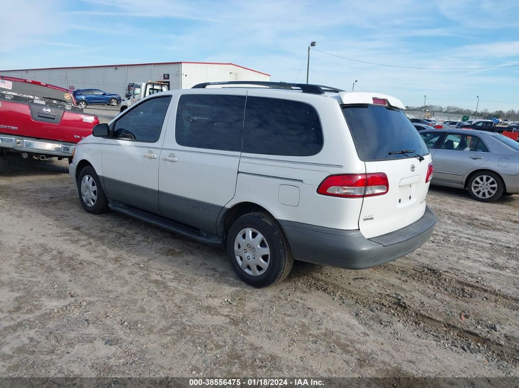 2003 Toyota Sienna Le White vin: 4T3ZF13C53U551431