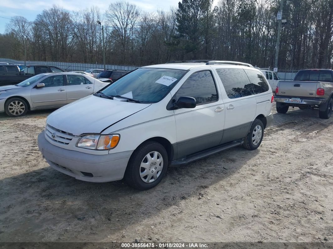 2003 Toyota Sienna Le White vin: 4T3ZF13C53U551431