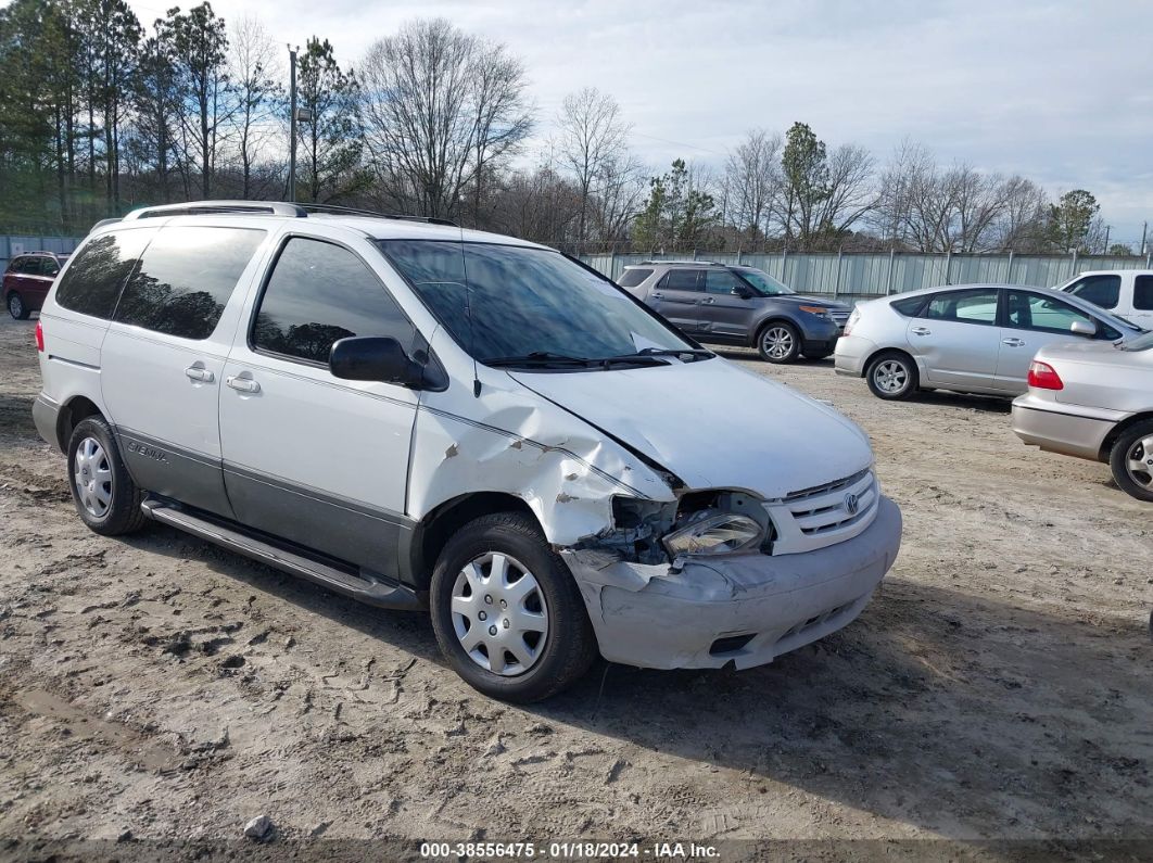 2003 Toyota Sienna Le White vin: 4T3ZF13C53U551431