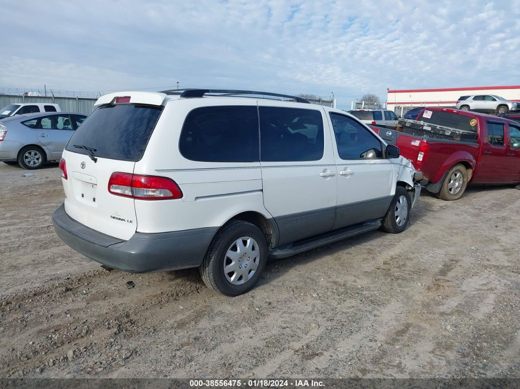2003 Toyota Sienna Le White vin: 4T3ZF13C53U551431