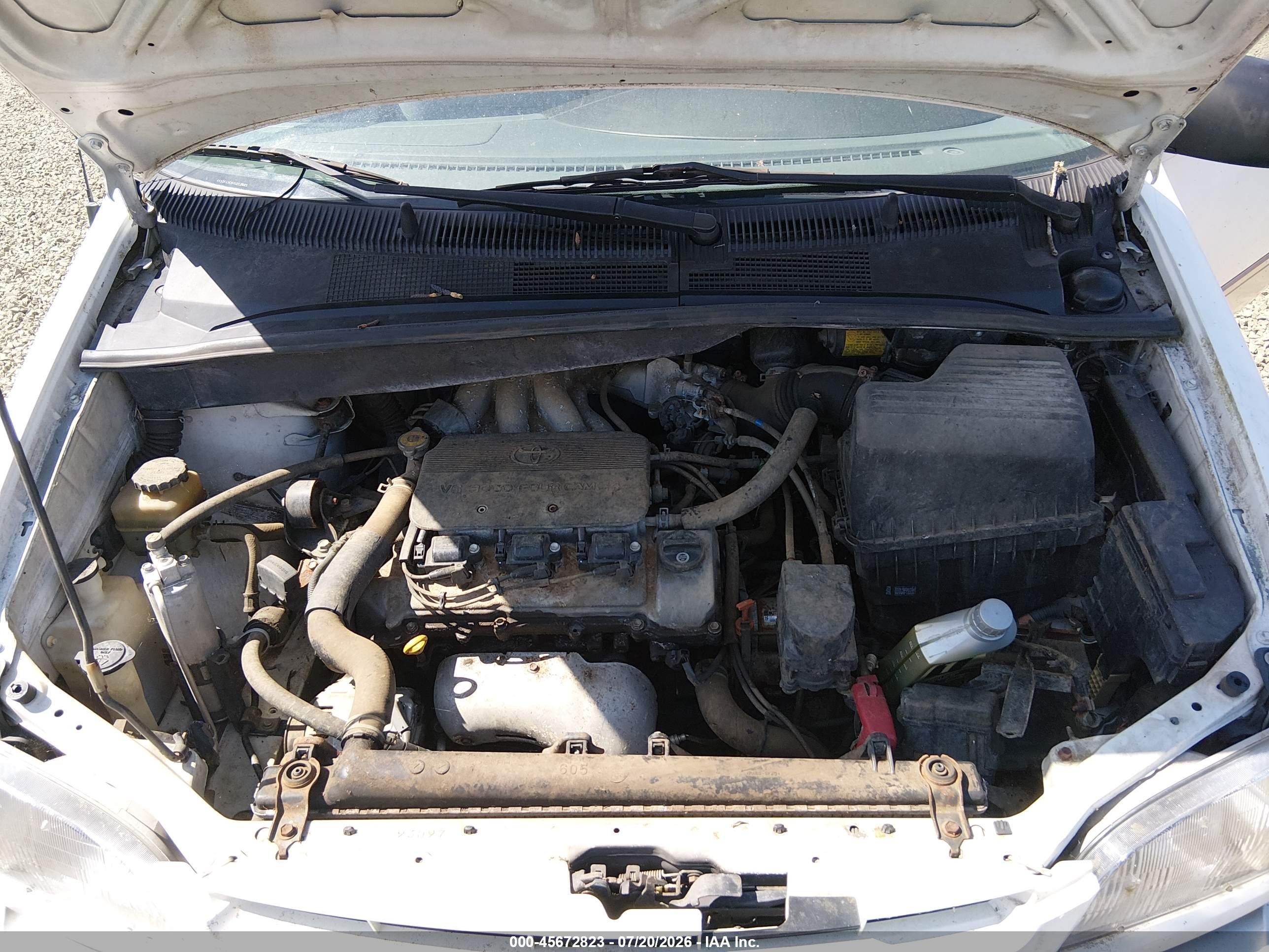 2000 Toyota Sienna Xle White vin: 4T3ZF13C5YU212983