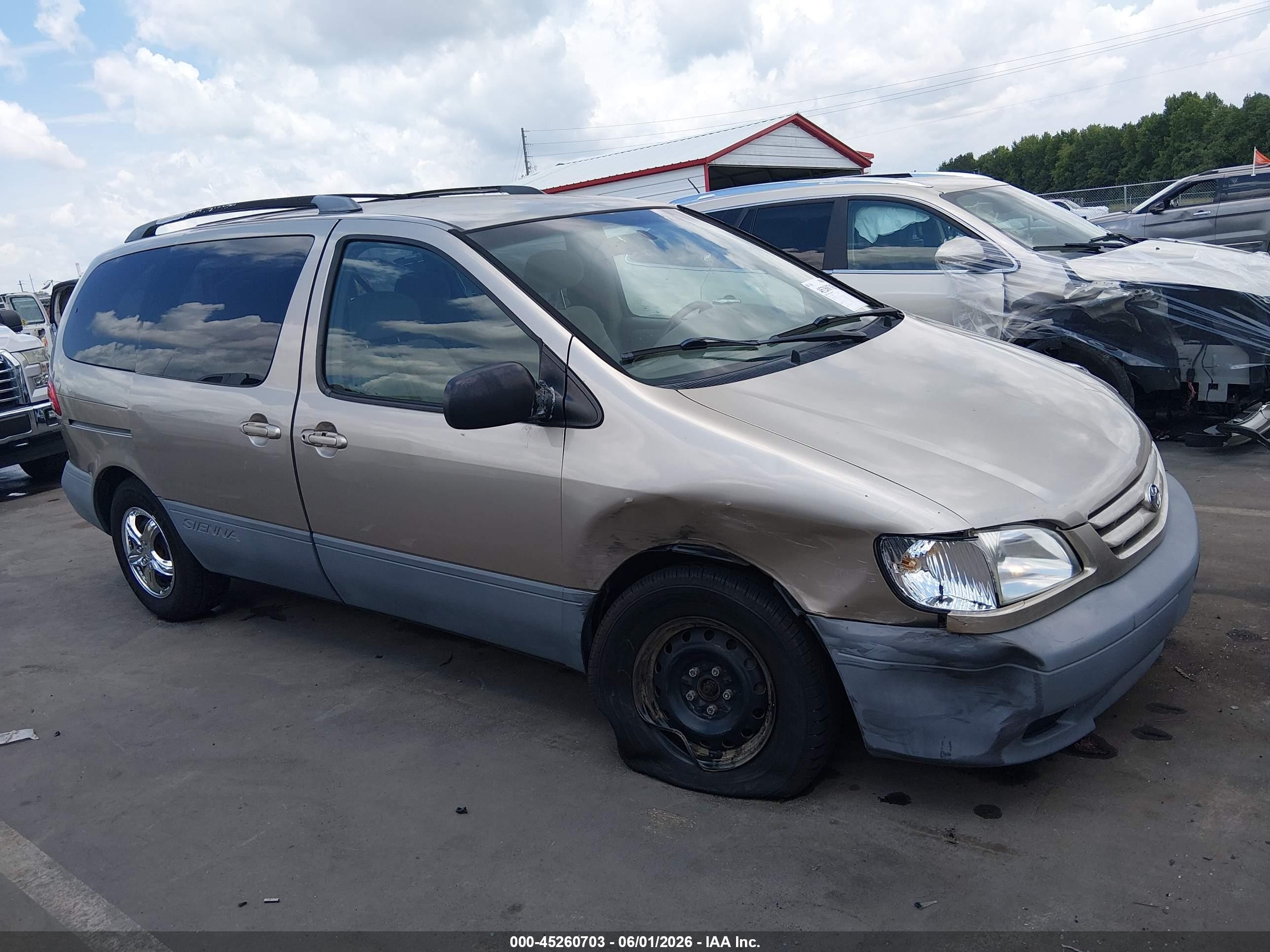 2001 Toyota Sienna Le Tan vin: 4T3ZF13C61U322026