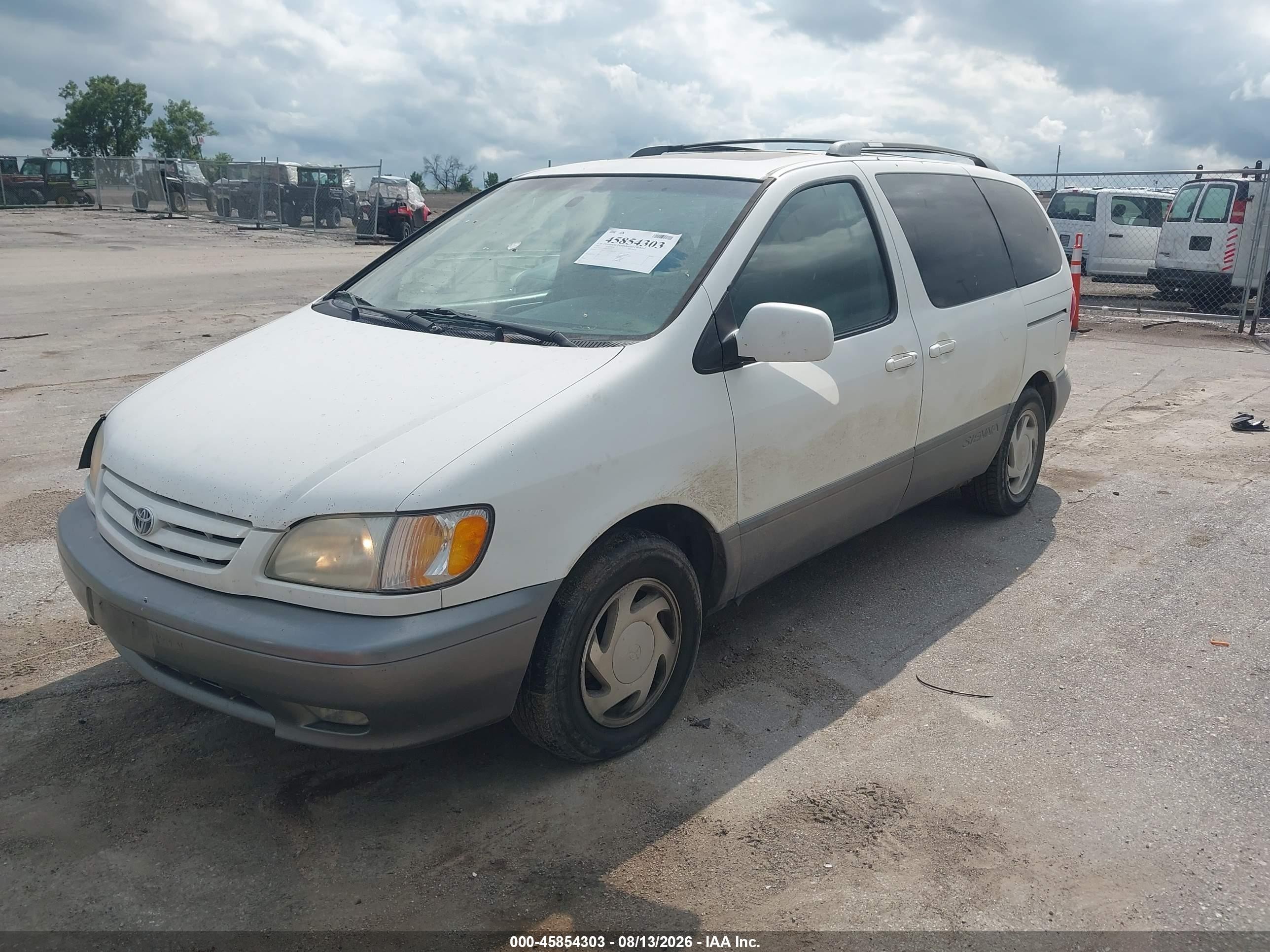 2001 Toyota Sienna Xle White vin: 4T3ZF13C61U410932