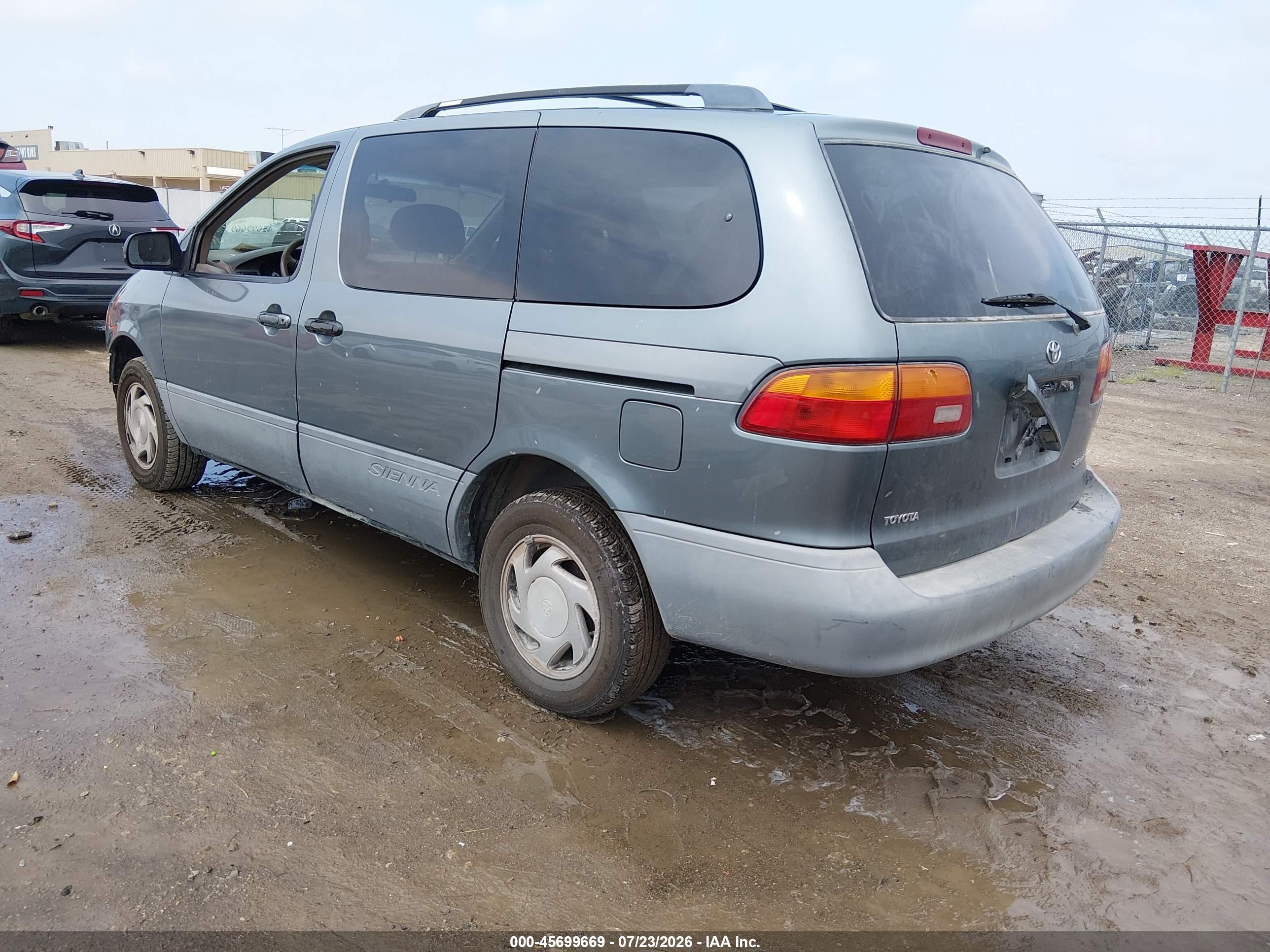 1998 Toyota Sienna Le Blue vin: 4T3ZF13C6WU085822