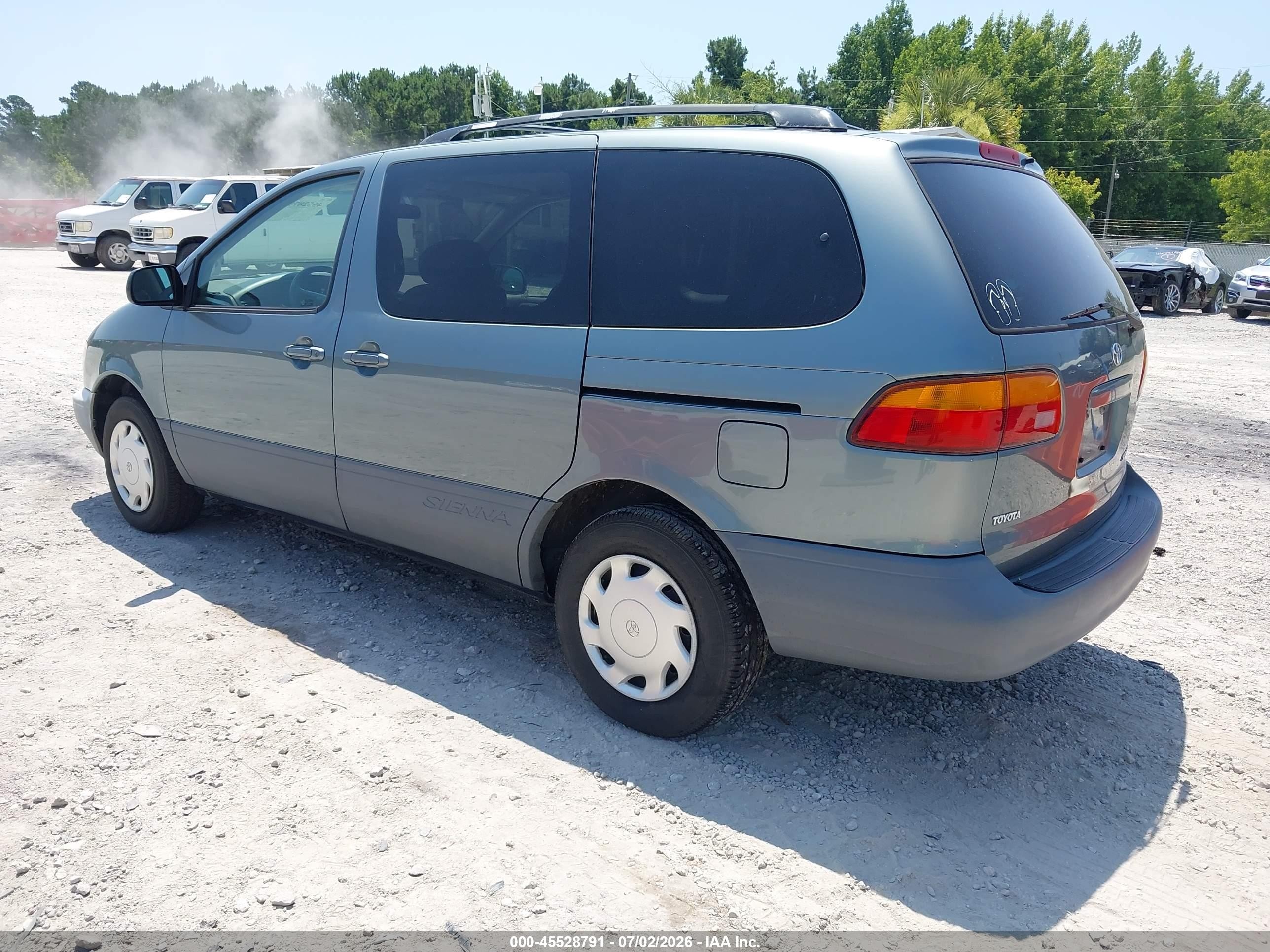 1999 Toyota Sienna Le Teal vin: 4T3ZF13C6XU107450
