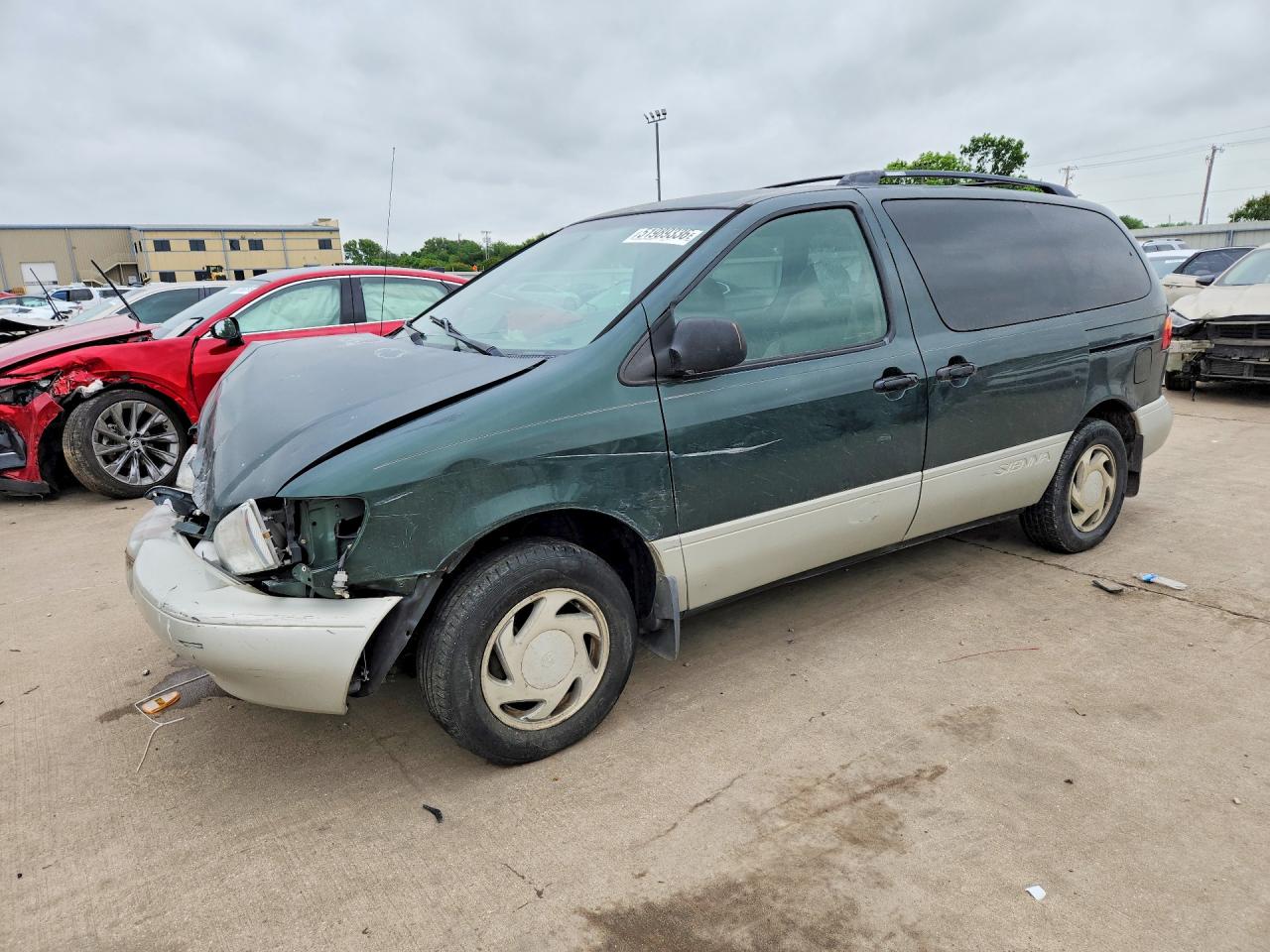 1999 Toyota Sienna Xle Green vin: 4T3ZF13C6XU114818