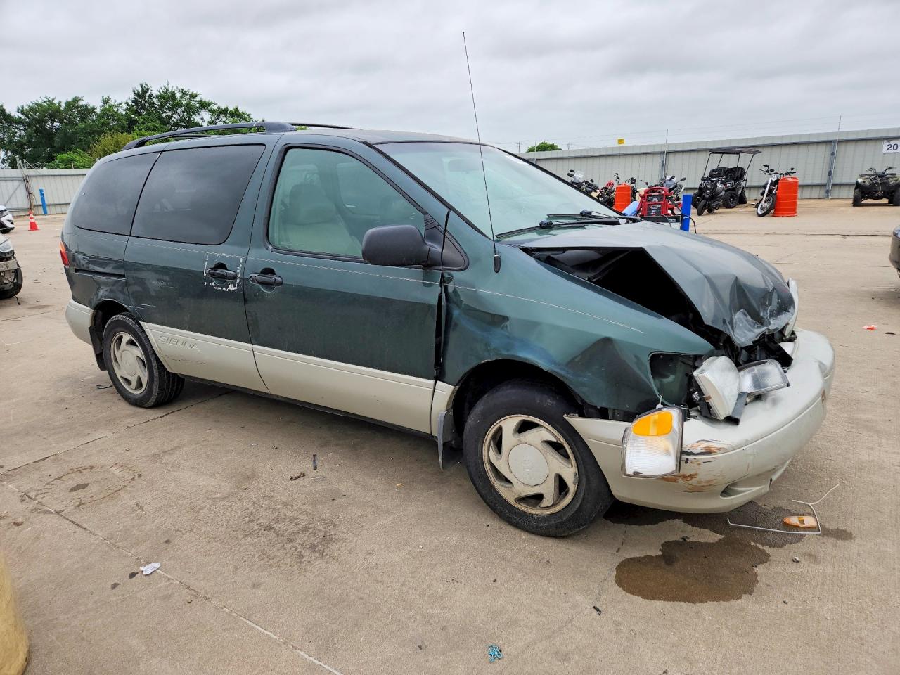 1999 Toyota Sienna Xle Green vin: 4T3ZF13C6XU114818