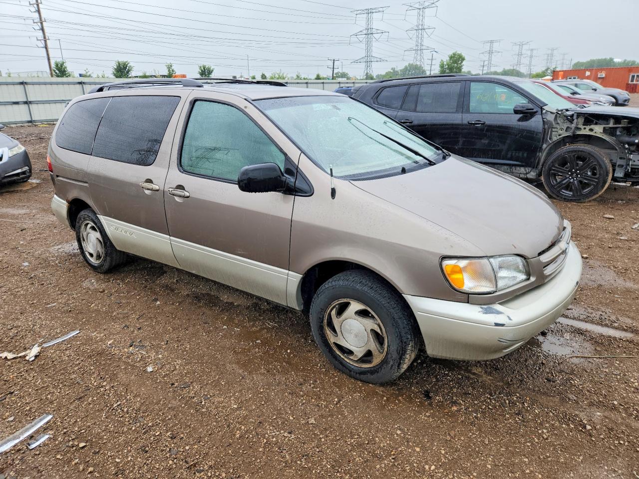 1999 Toyota Sienna Xle Tan vin: 4T3ZF13C6XU161752
