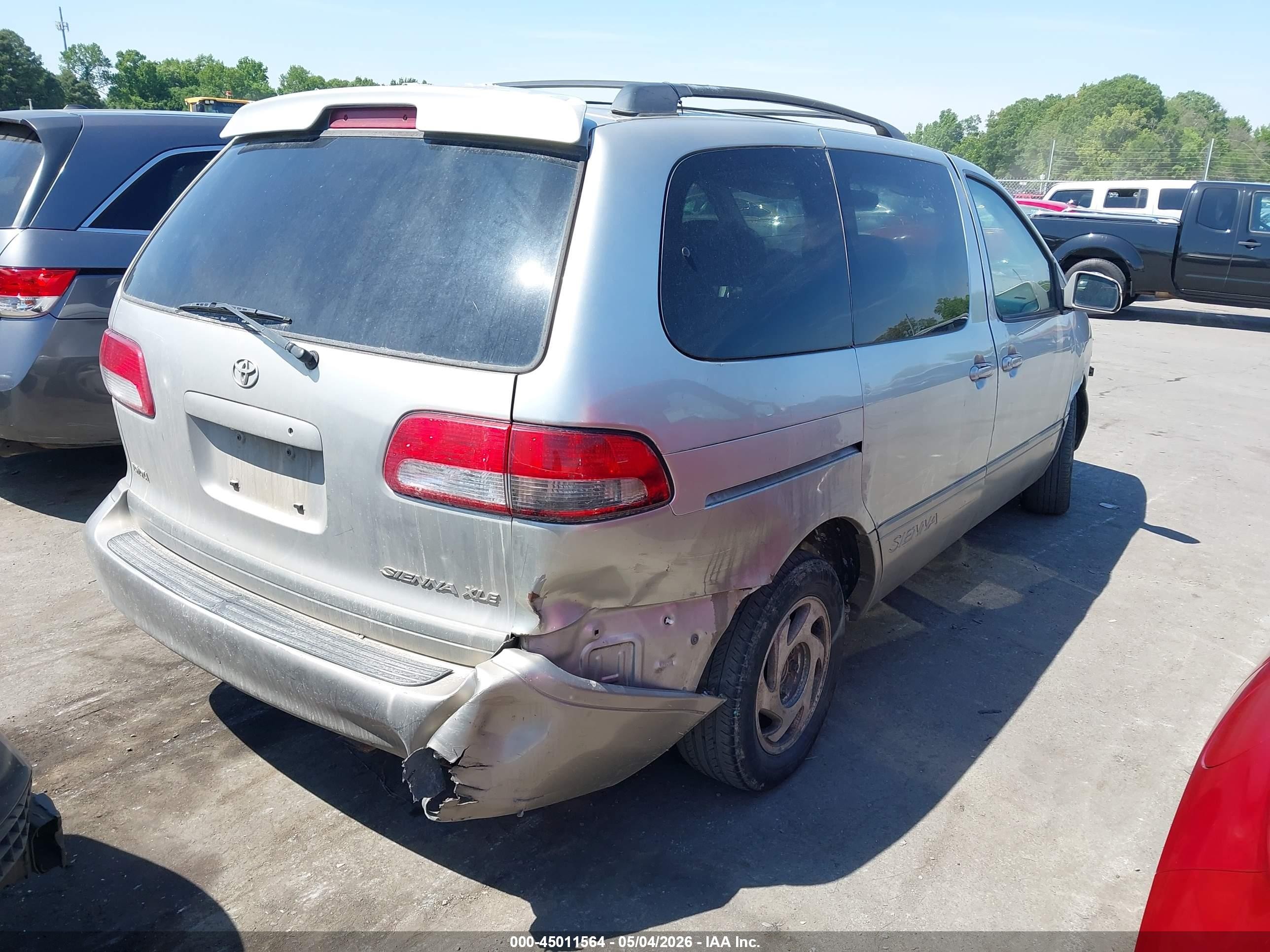 2001 Toyota Sienna Xle Silver vin: 4T3ZF13C71U361031