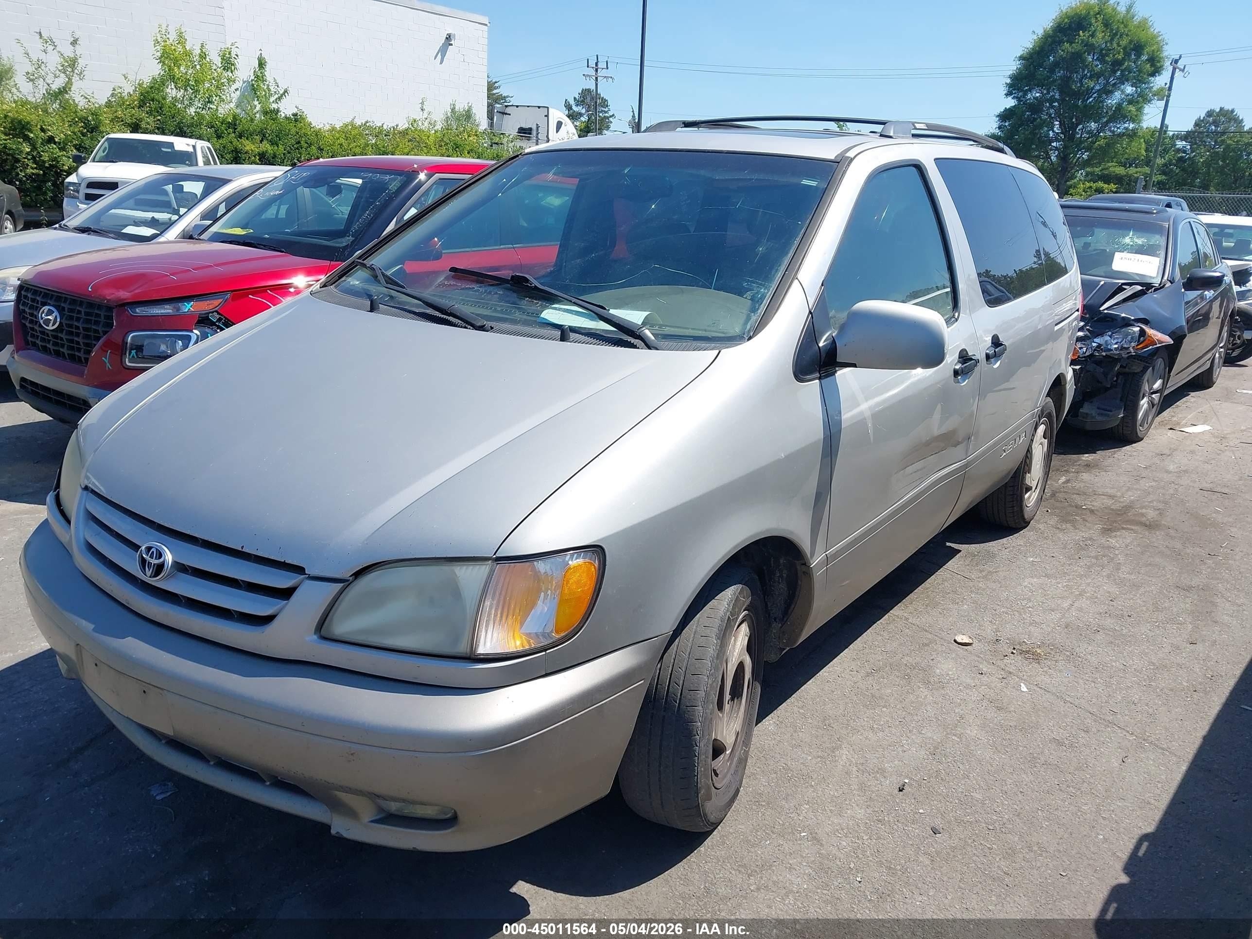 2001 Toyota Sienna Xle Silver vin: 4T3ZF13C71U361031