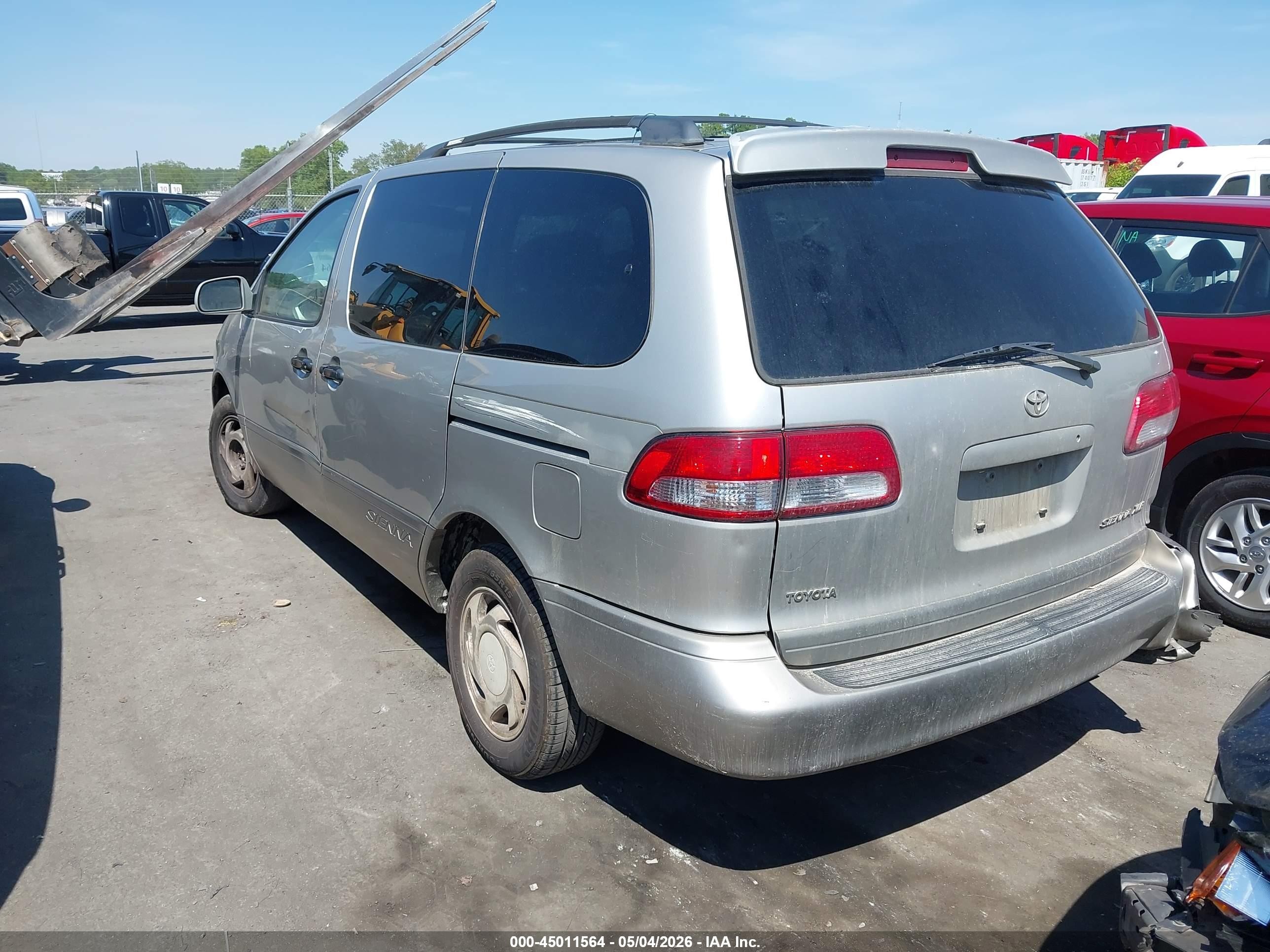 2001 Toyota Sienna Xle Silver vin: 4T3ZF13C71U361031
