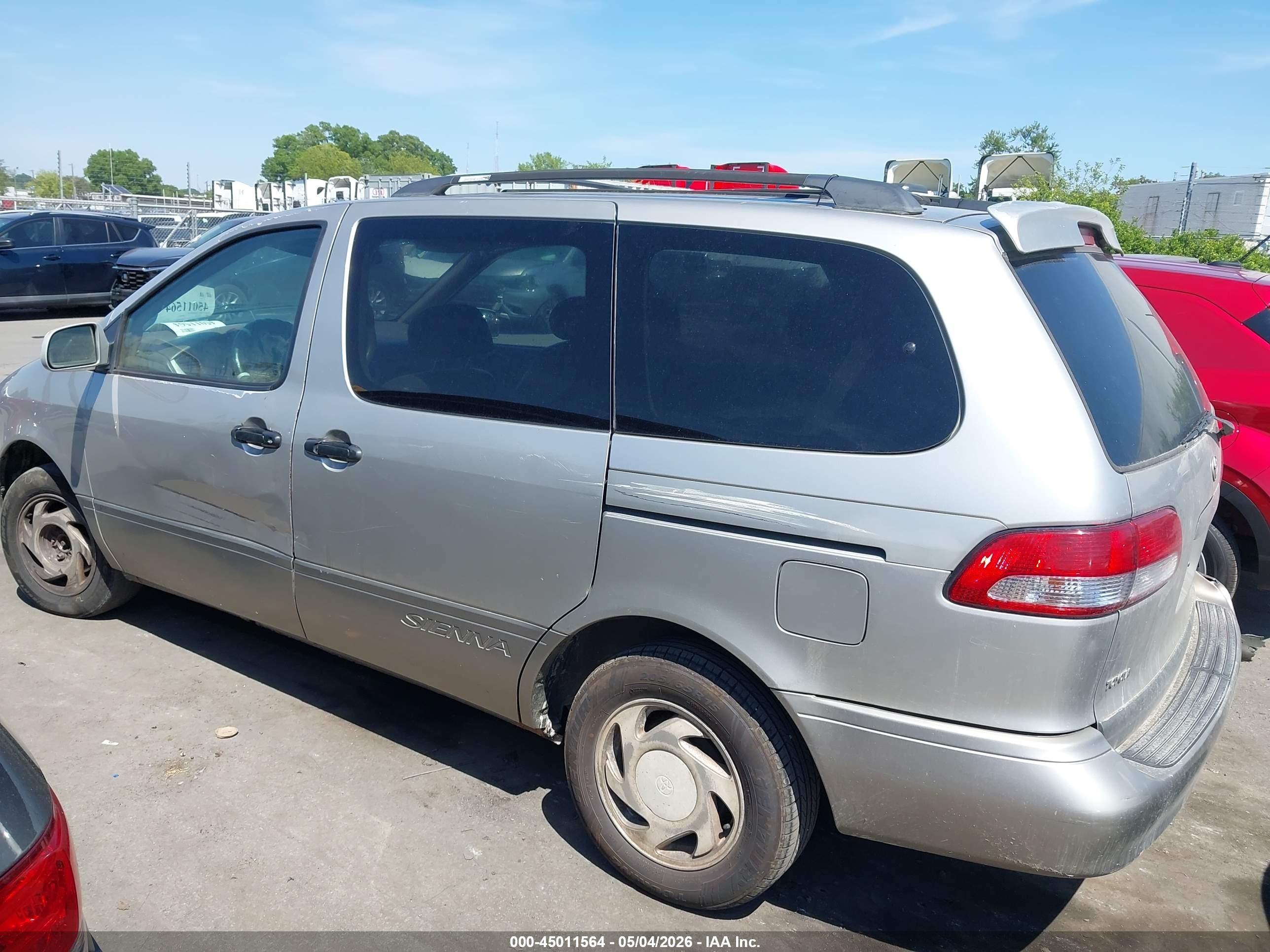 2001 Toyota Sienna Xle Silver vin: 4T3ZF13C71U361031