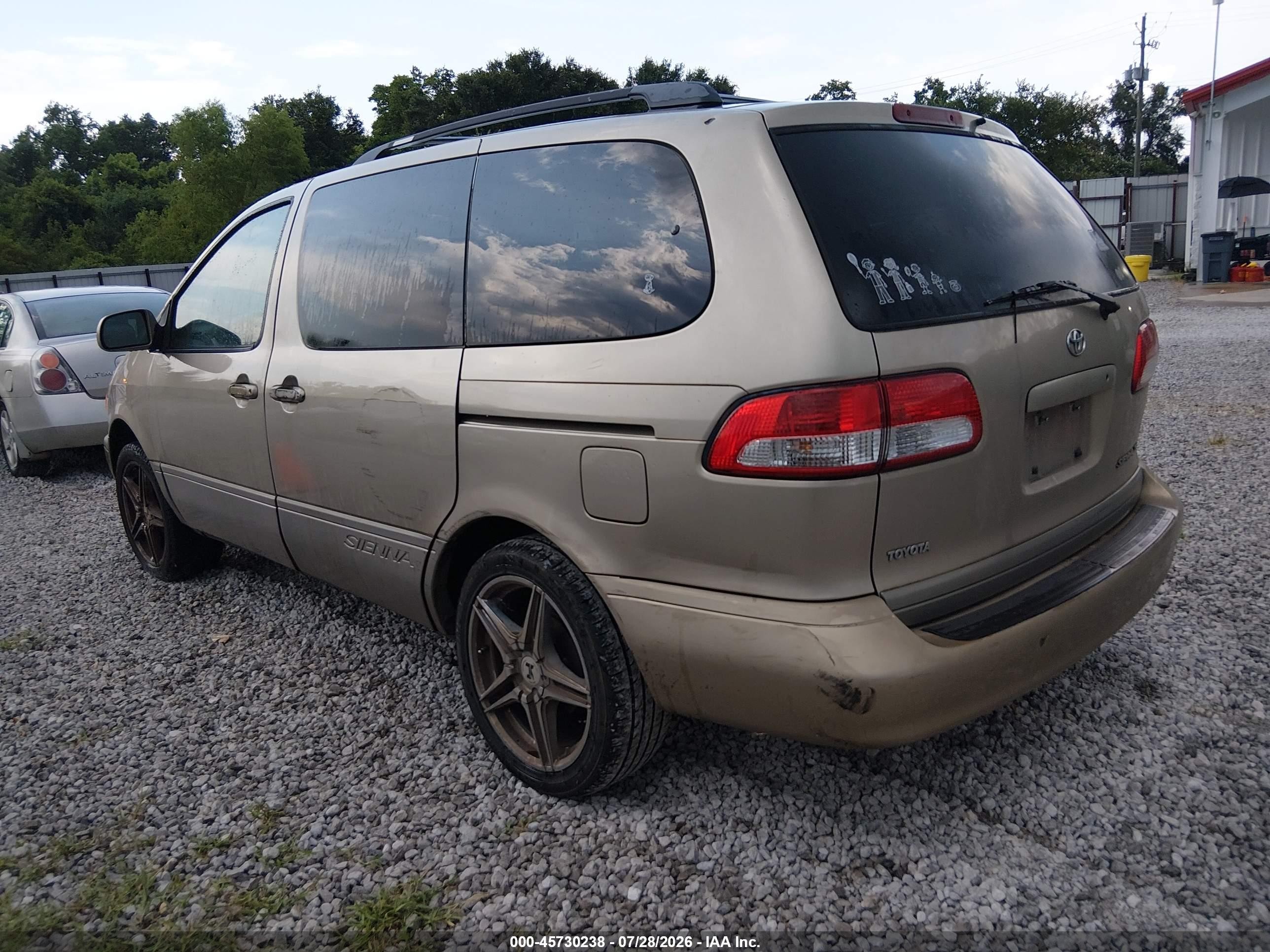 2001 Toyota Sienna Xle Gold vin: 4T3ZF13C71U374202