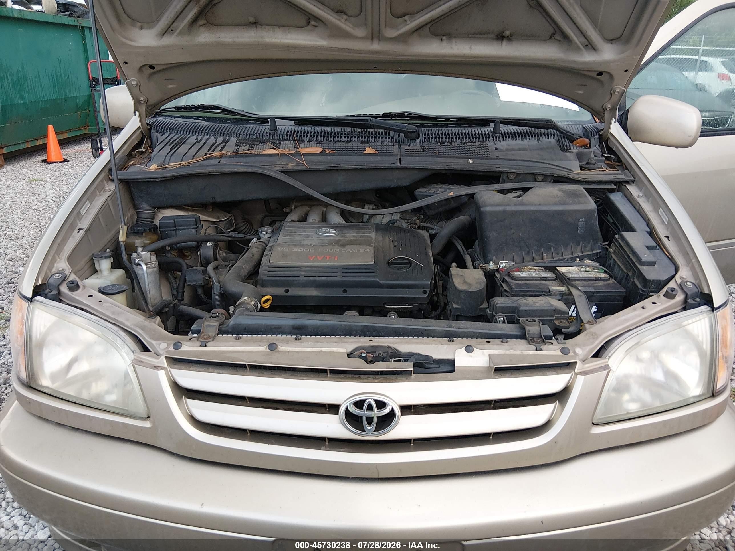 2001 Toyota Sienna Xle Gold vin: 4T3ZF13C71U374202