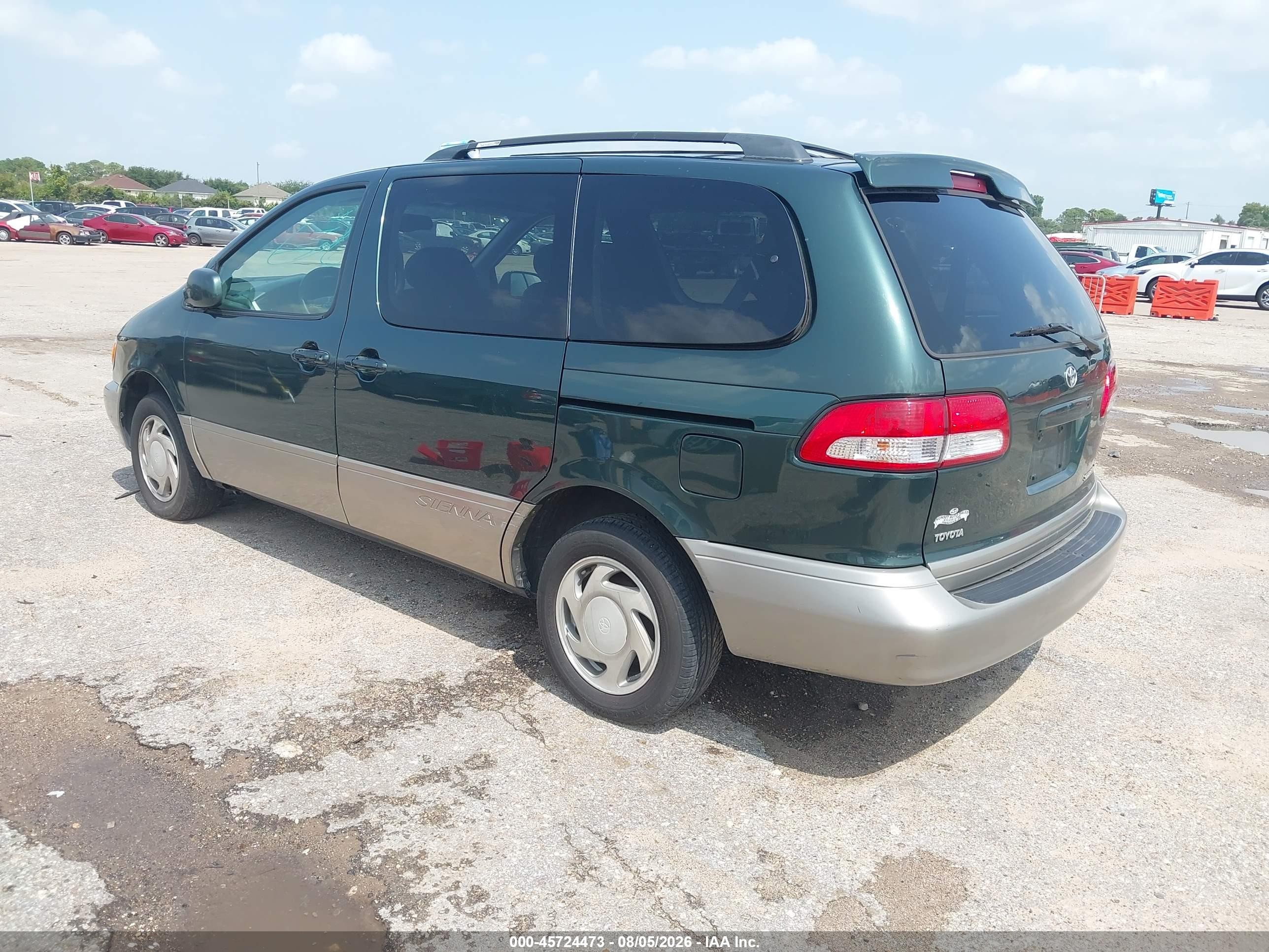 2002 Toyota Sienna Xle Green vin: 4T3ZF13C72U418569