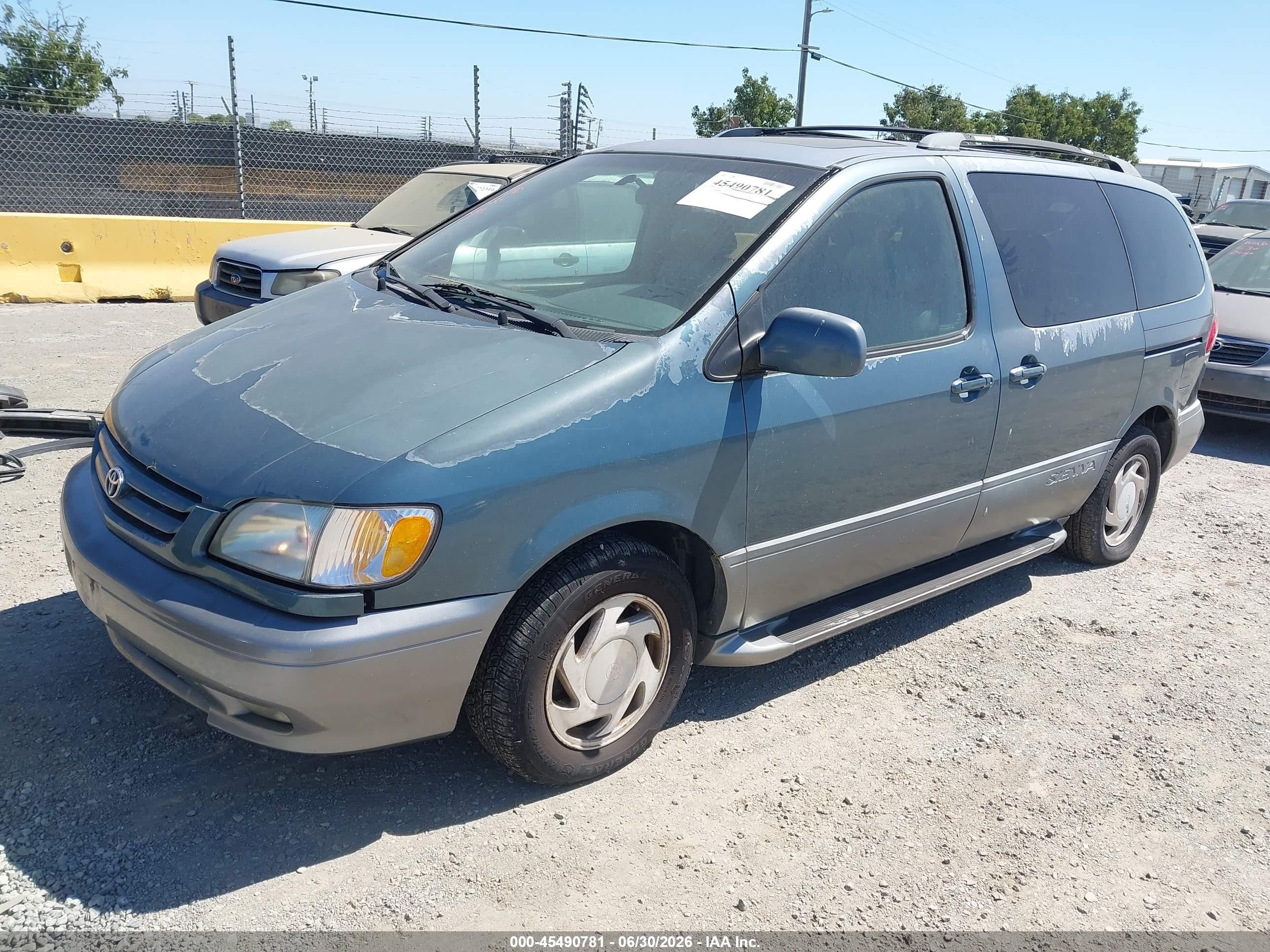 2002 Toyota Sienna Xle Gray vin: 4T3ZF13C72U421505