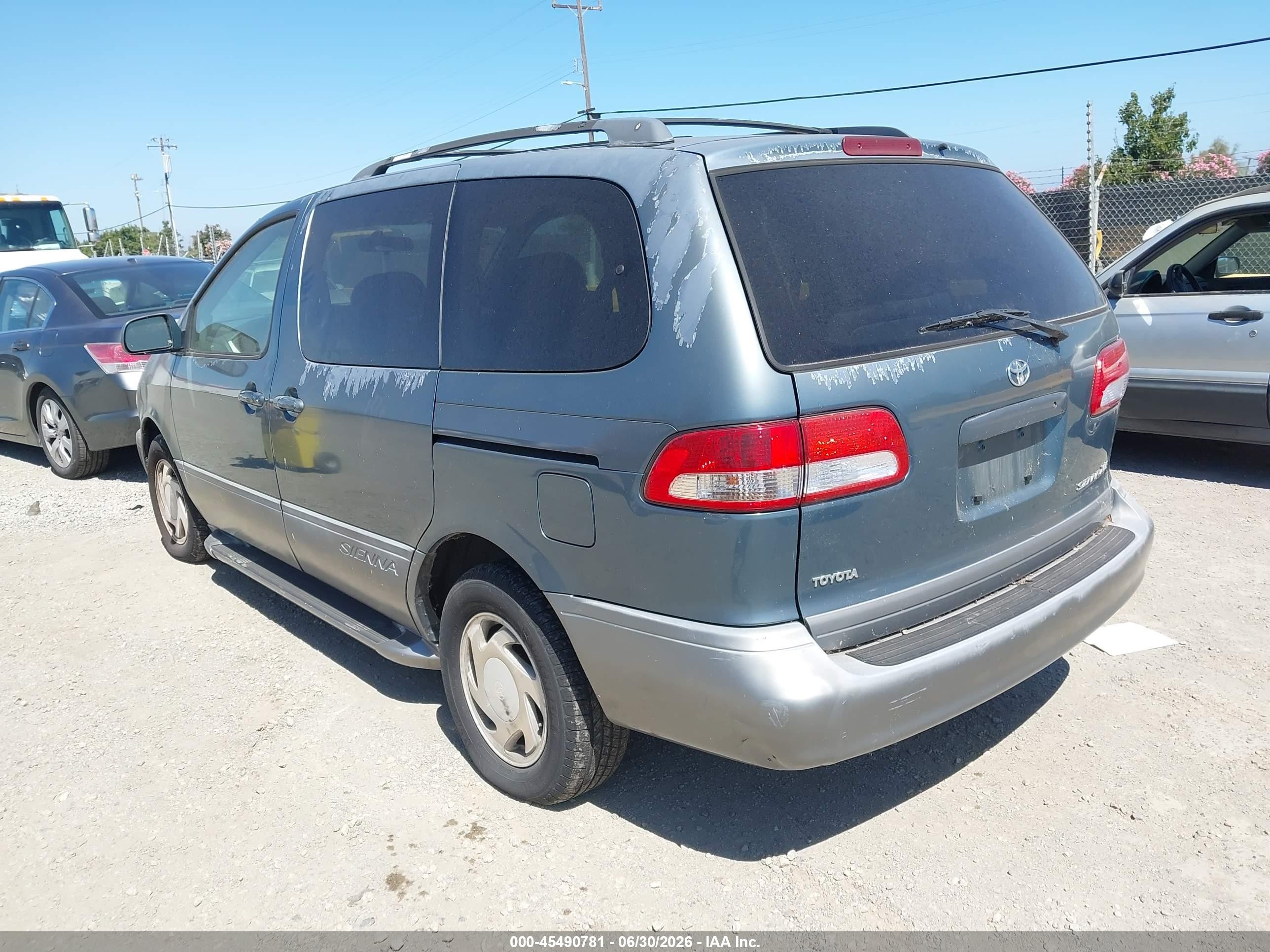 2002 Toyota Sienna Xle Gray vin: 4T3ZF13C72U421505