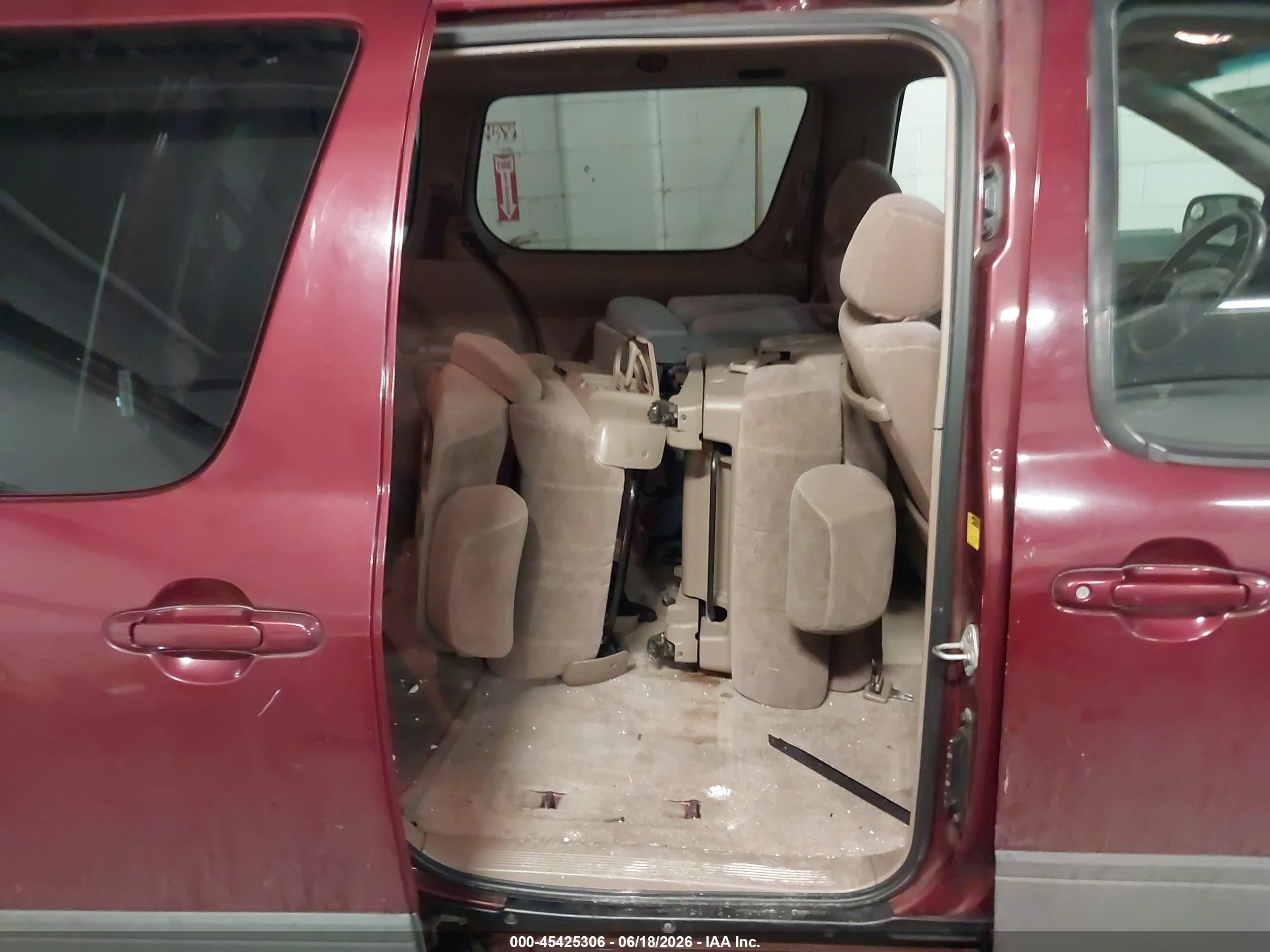 2002 Toyota Sienna Le Maroon vin: 4T3ZF13C72U447814
