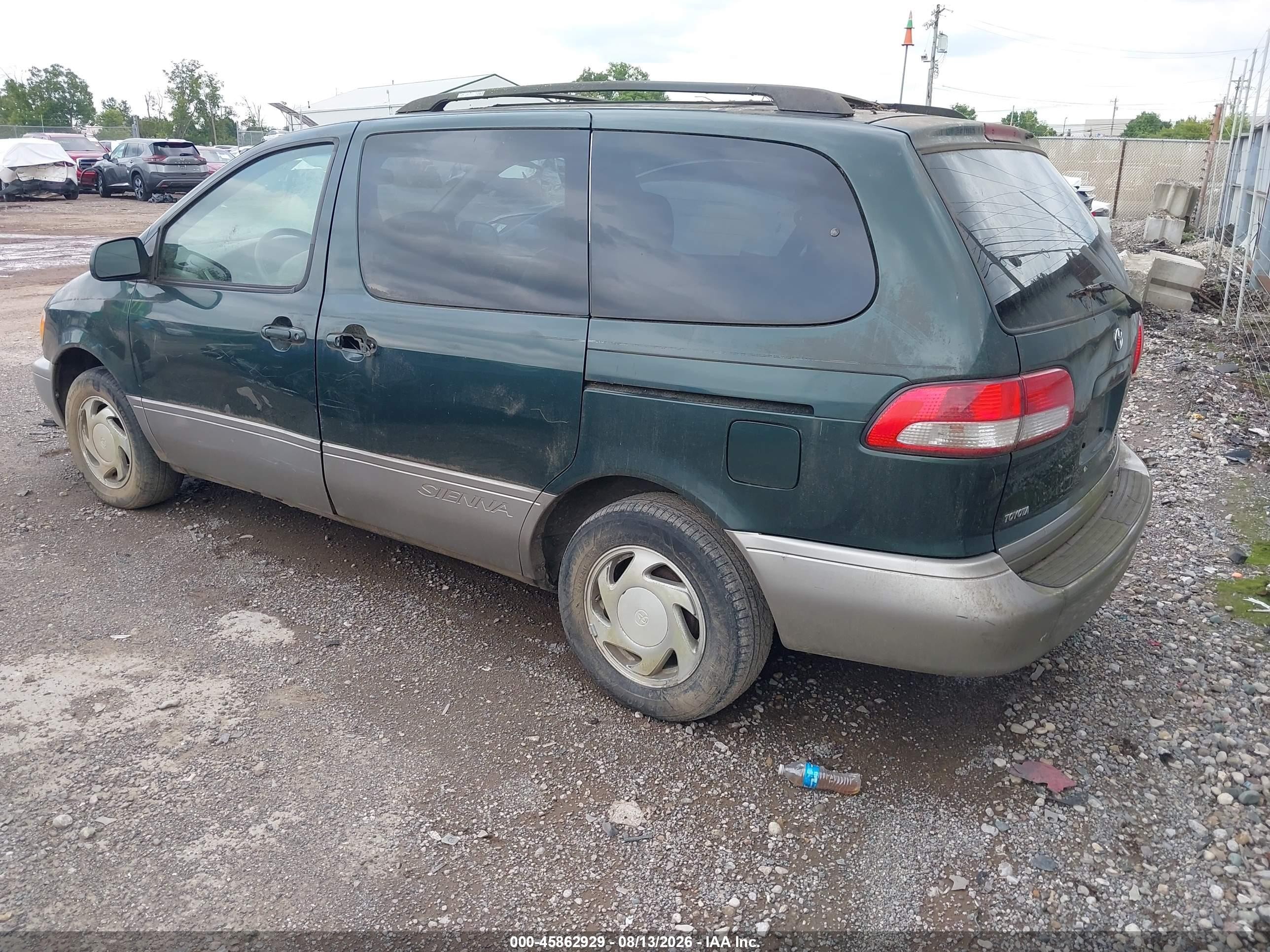 2002 Toyota Sienna Xle Green vin: 4T3ZF13C72U457047