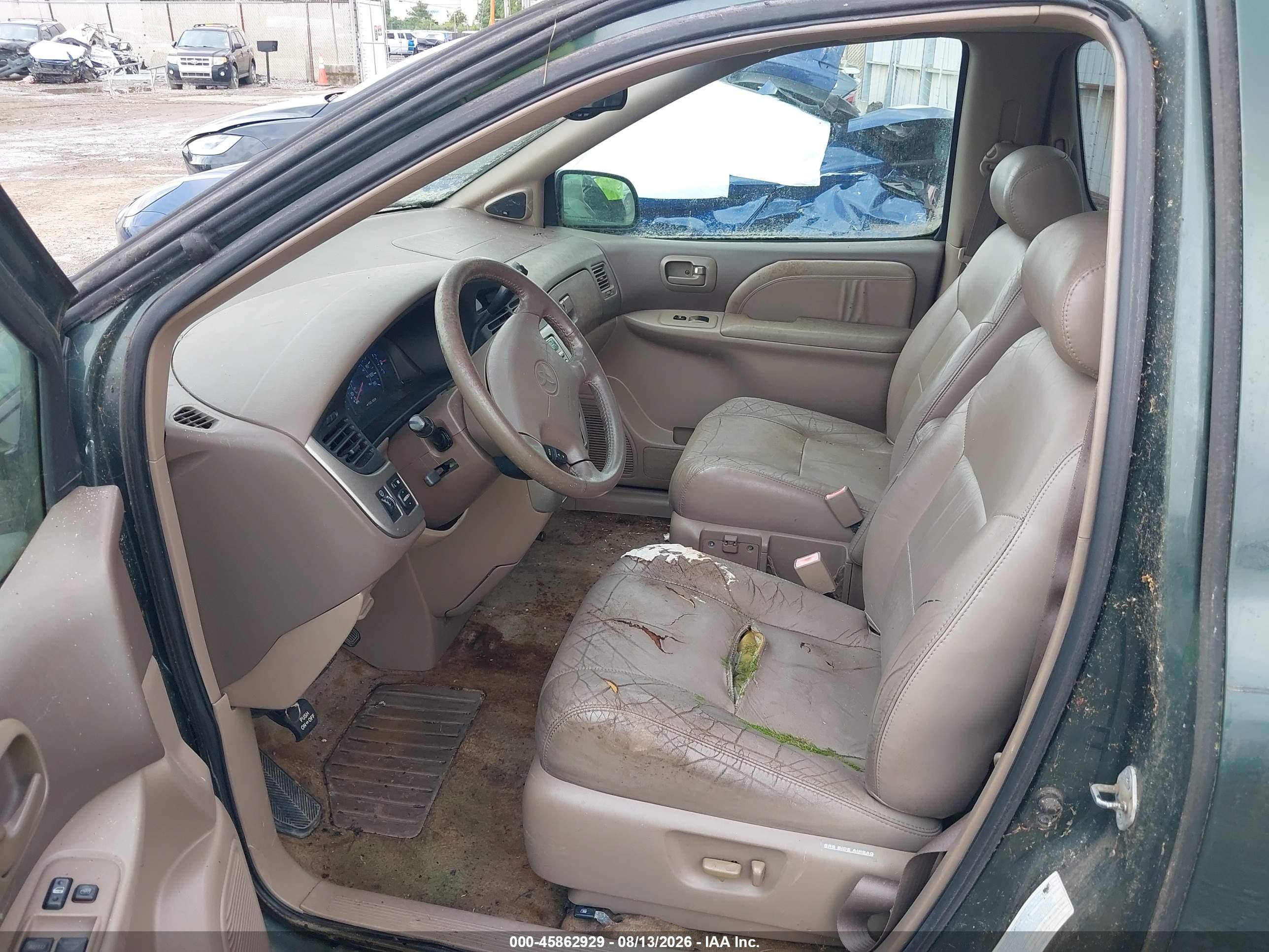 2002 Toyota Sienna Xle Green vin: 4T3ZF13C72U457047