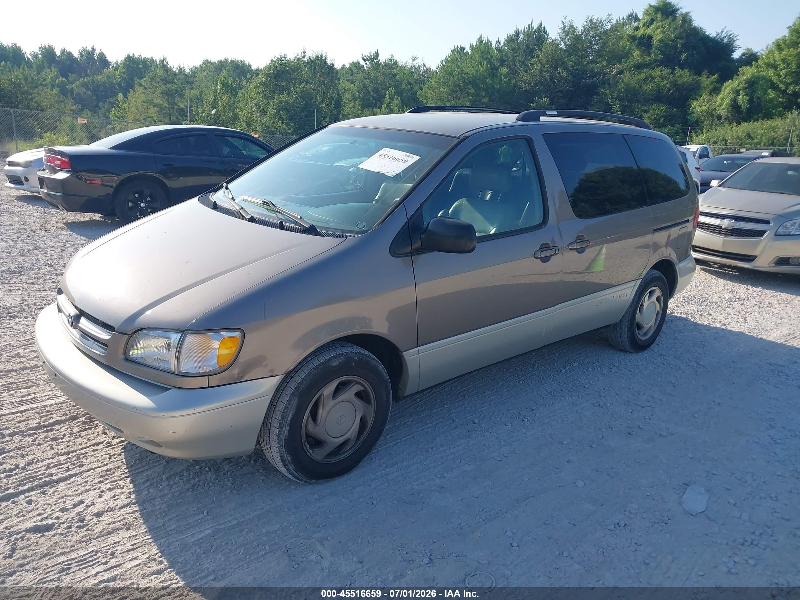 1999 Toyota Sienna Xle Brown vin: 4T3ZF13C7XU115136