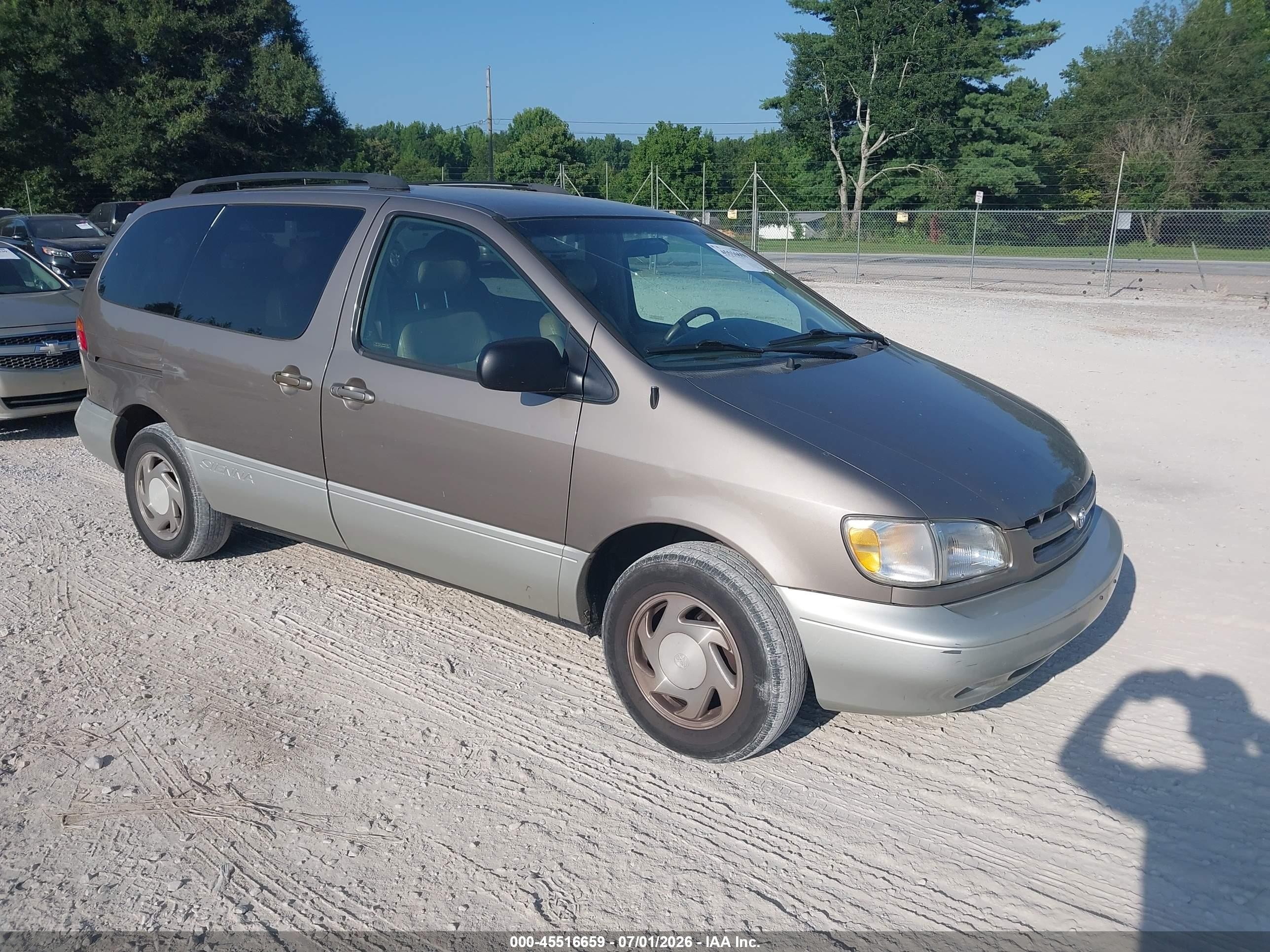 1999 Toyota Sienna Xle Brown vin: 4T3ZF13C7XU115136