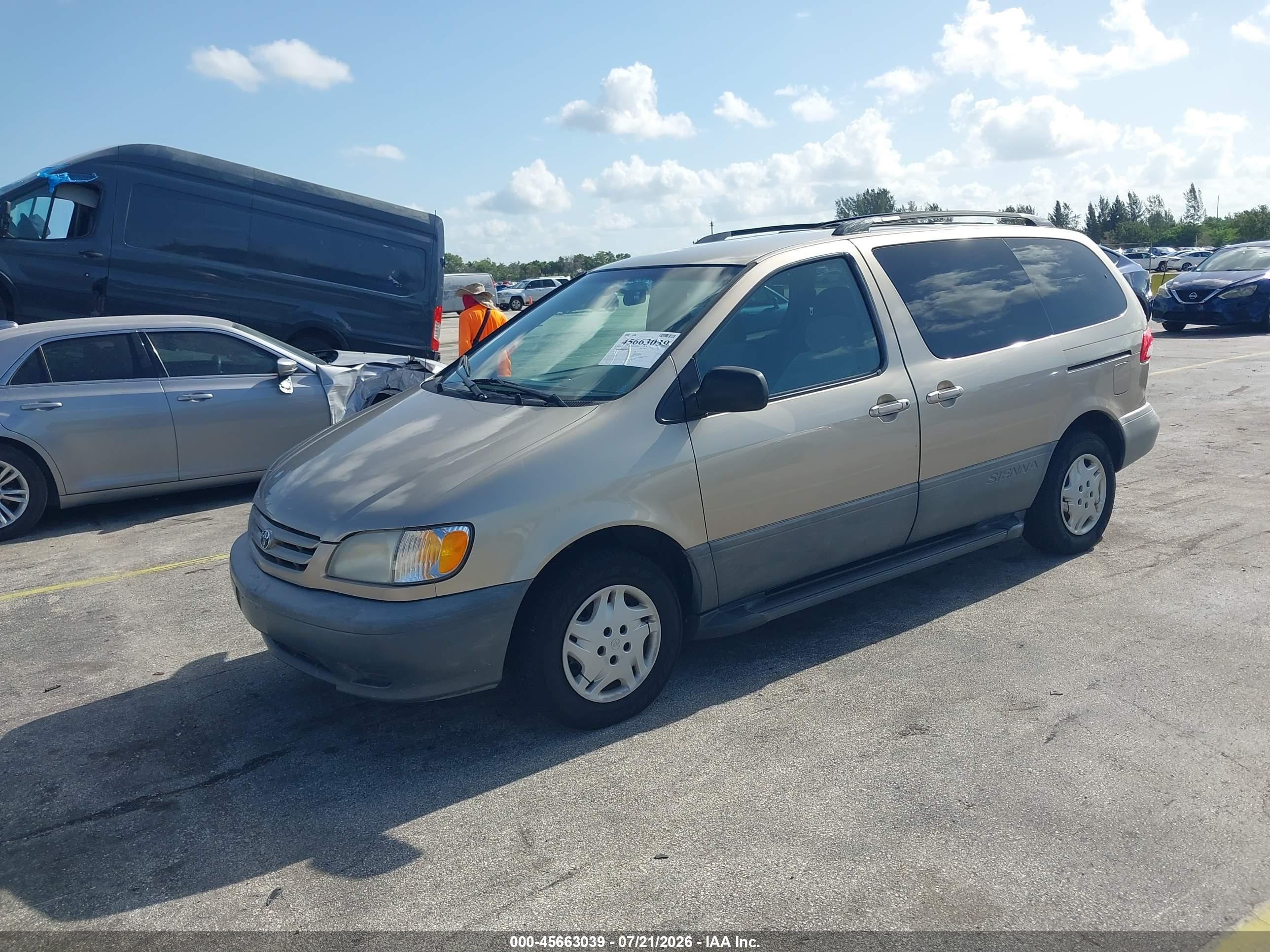 2001 Toyota Sienna Le Gold vin: 4T3ZF13C81U350281