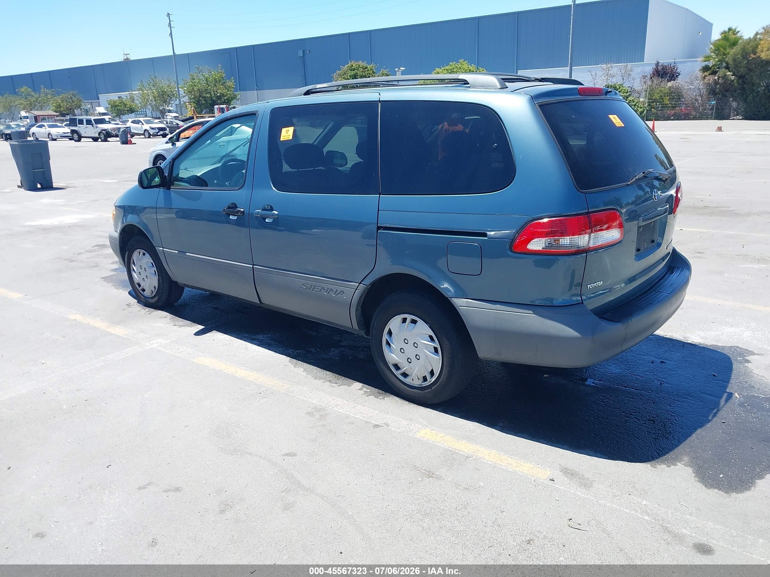 2001 Toyota Sienna Le Turquoise vin: 4T3ZF13C81U386181