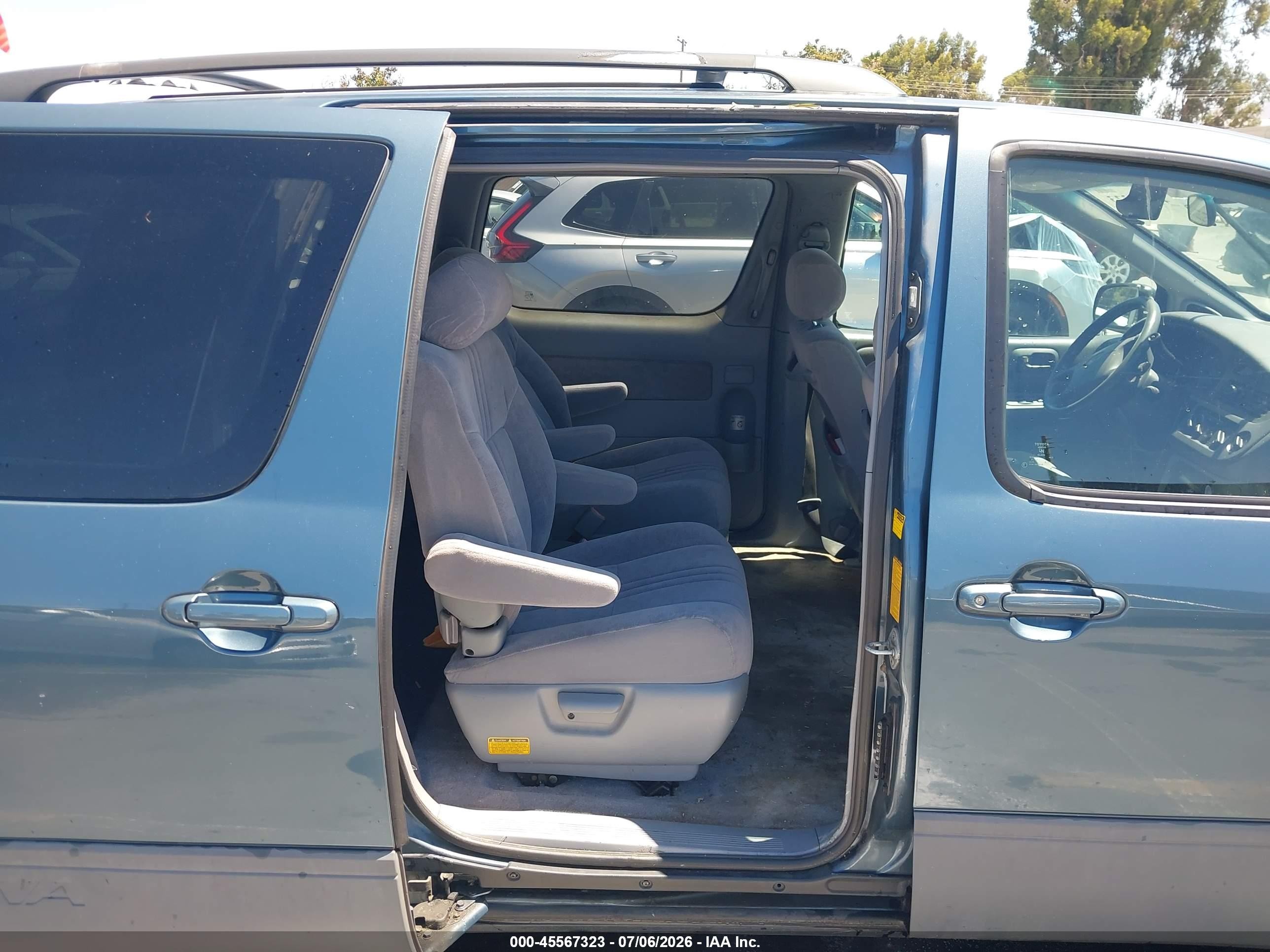 2001 Toyota Sienna Le Turquoise vin: 4T3ZF13C81U386181