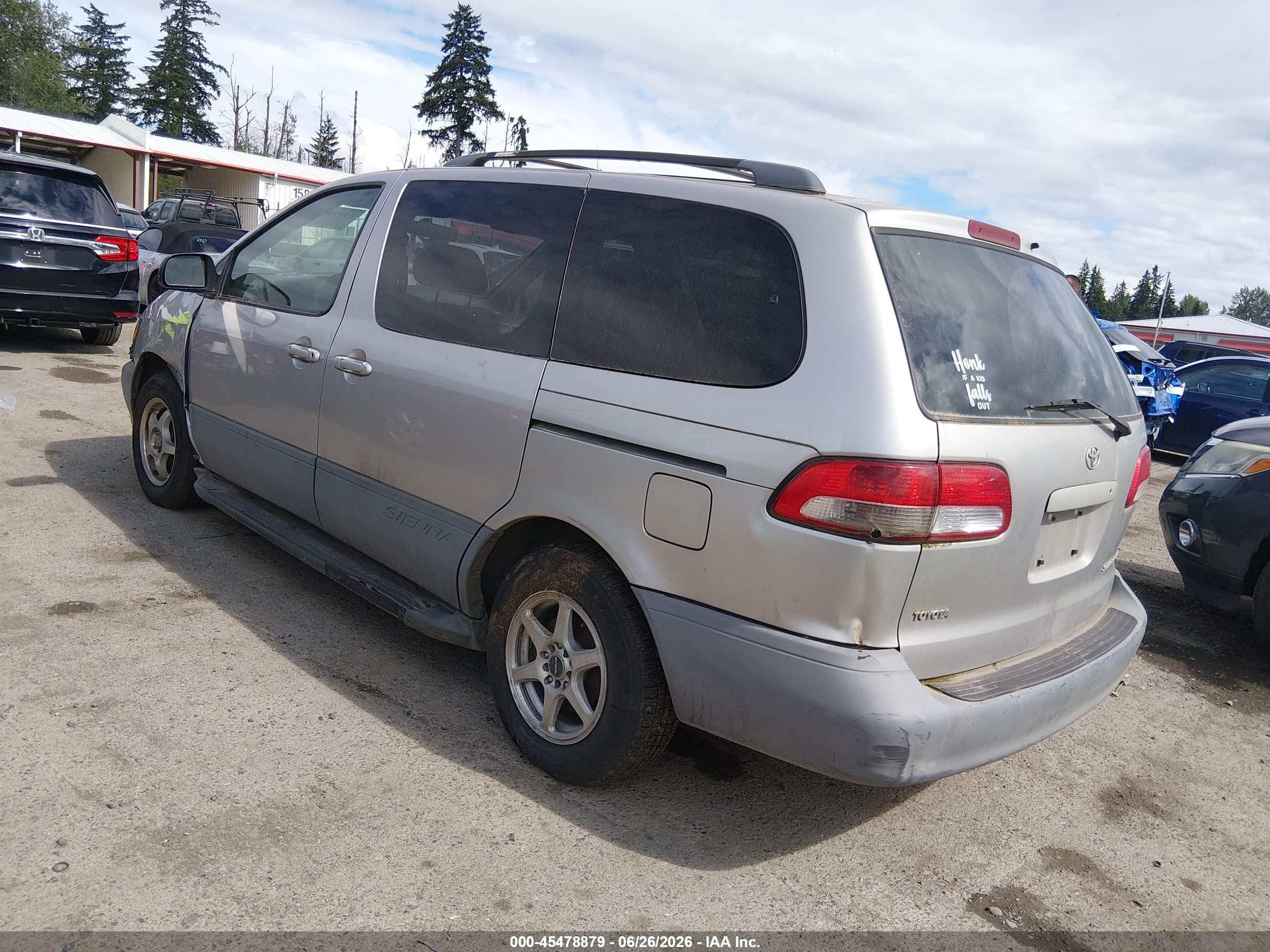 2002 Toyota Sienna Le/xle Beige vin: 4T3ZF13C92U420808