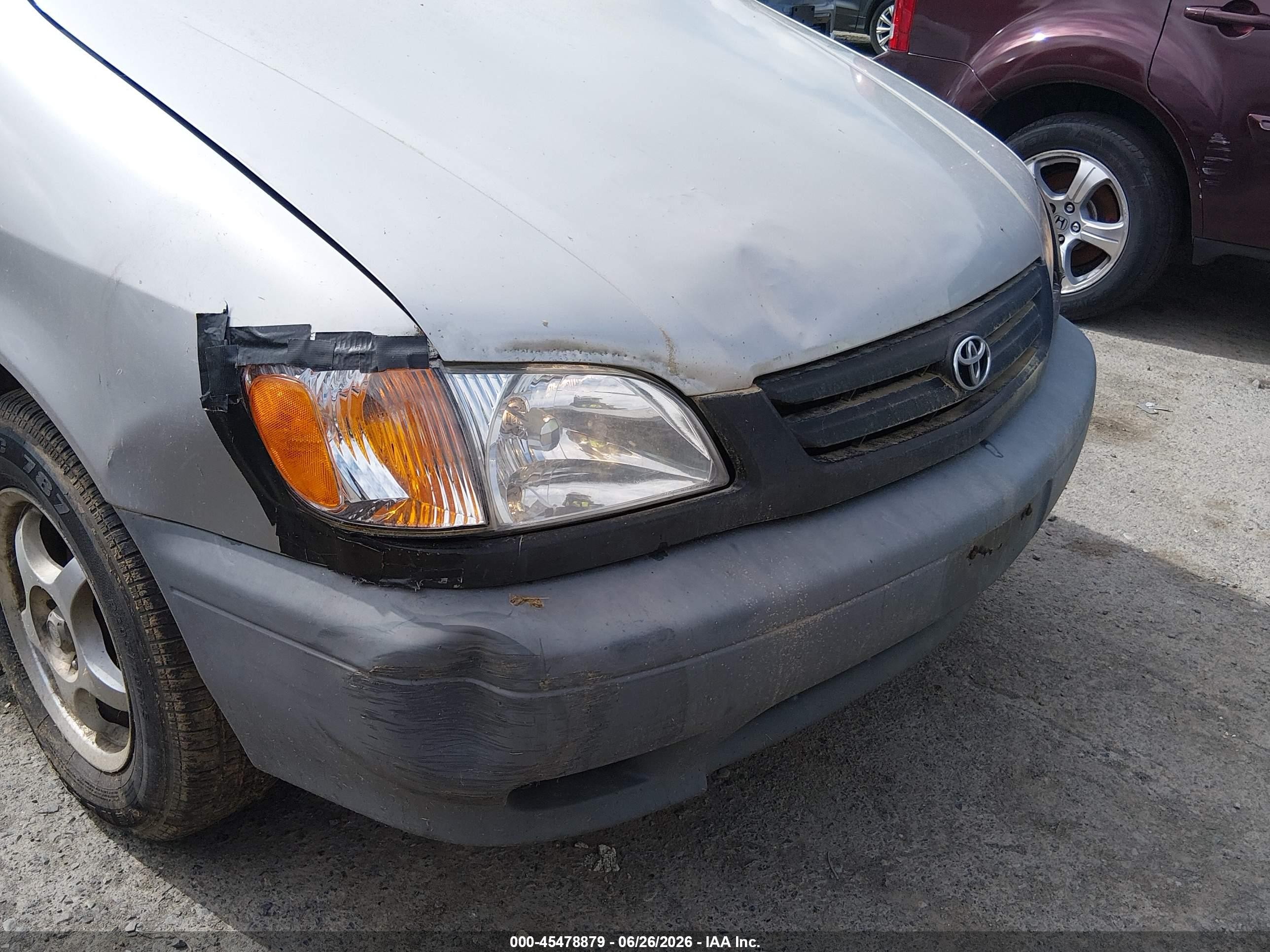 2002 Toyota Sienna Le/xle Beige vin: 4T3ZF13C92U420808