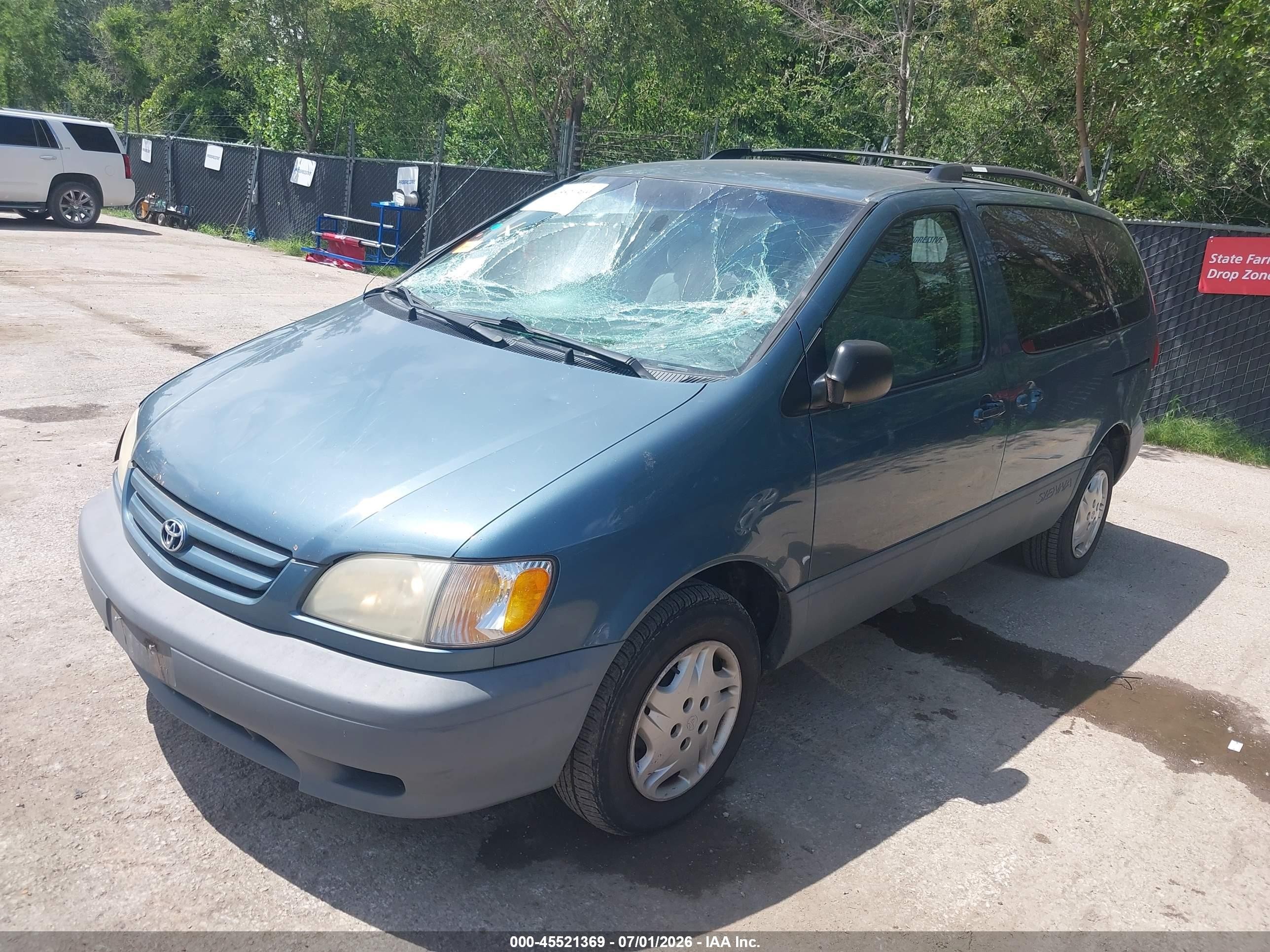 2003 Toyota Sienna Le Blue vin: 4T3ZF13C93U546880