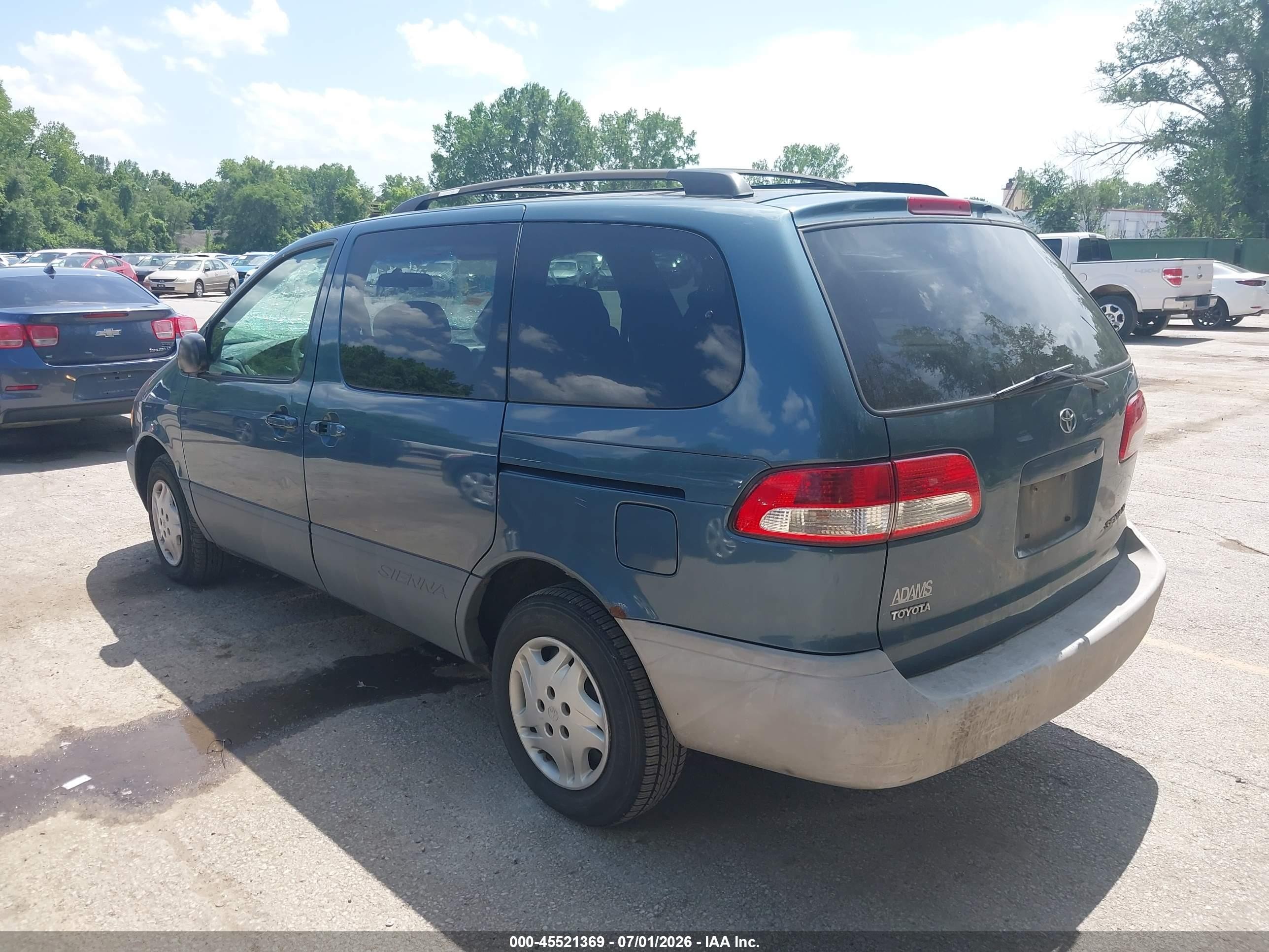 2003 Toyota Sienna Le Blue vin: 4T3ZF13C93U546880