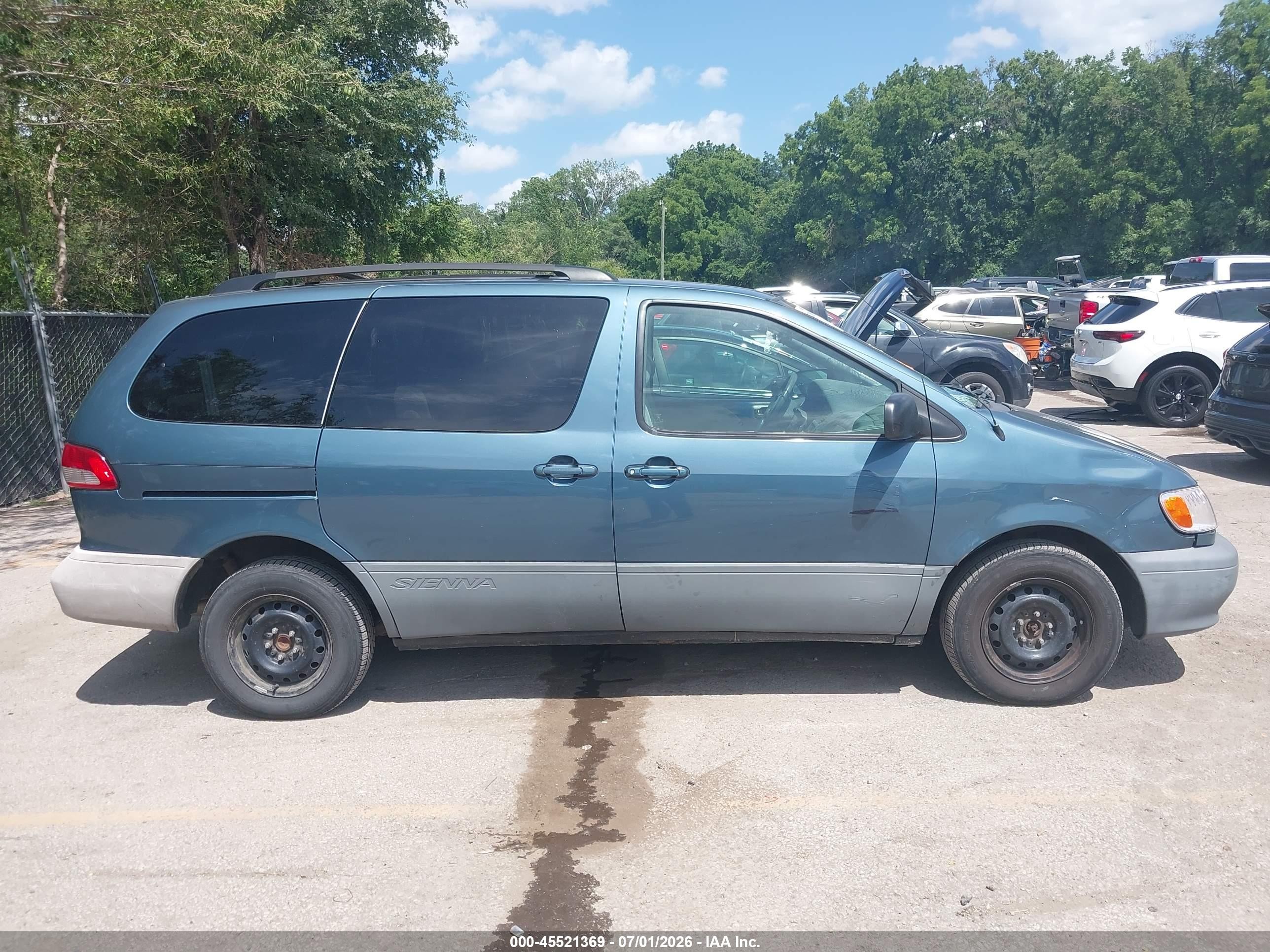 2003 Toyota Sienna Le Blue vin: 4T3ZF13C93U546880