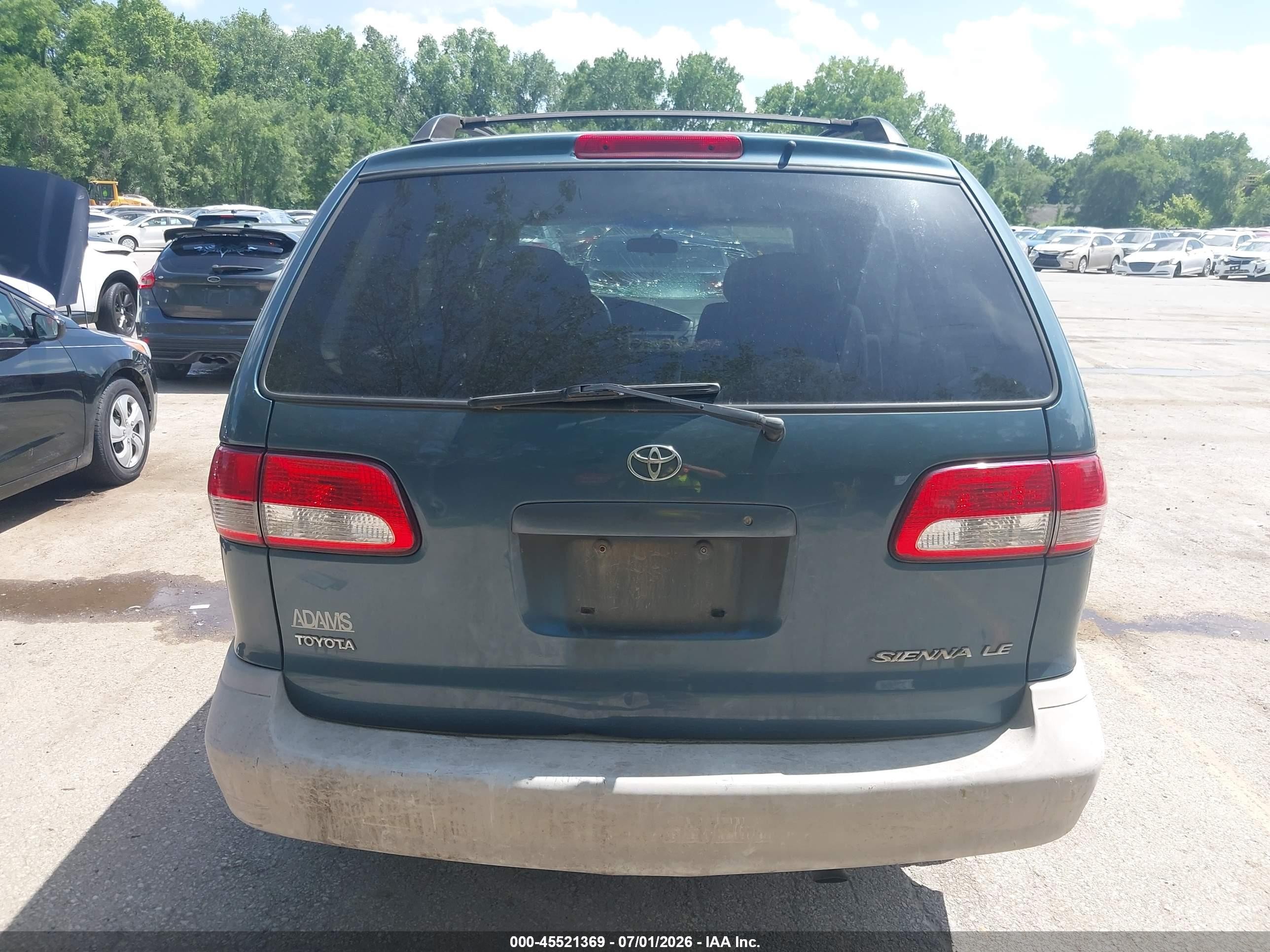2003 Toyota Sienna Le Blue vin: 4T3ZF13C93U546880