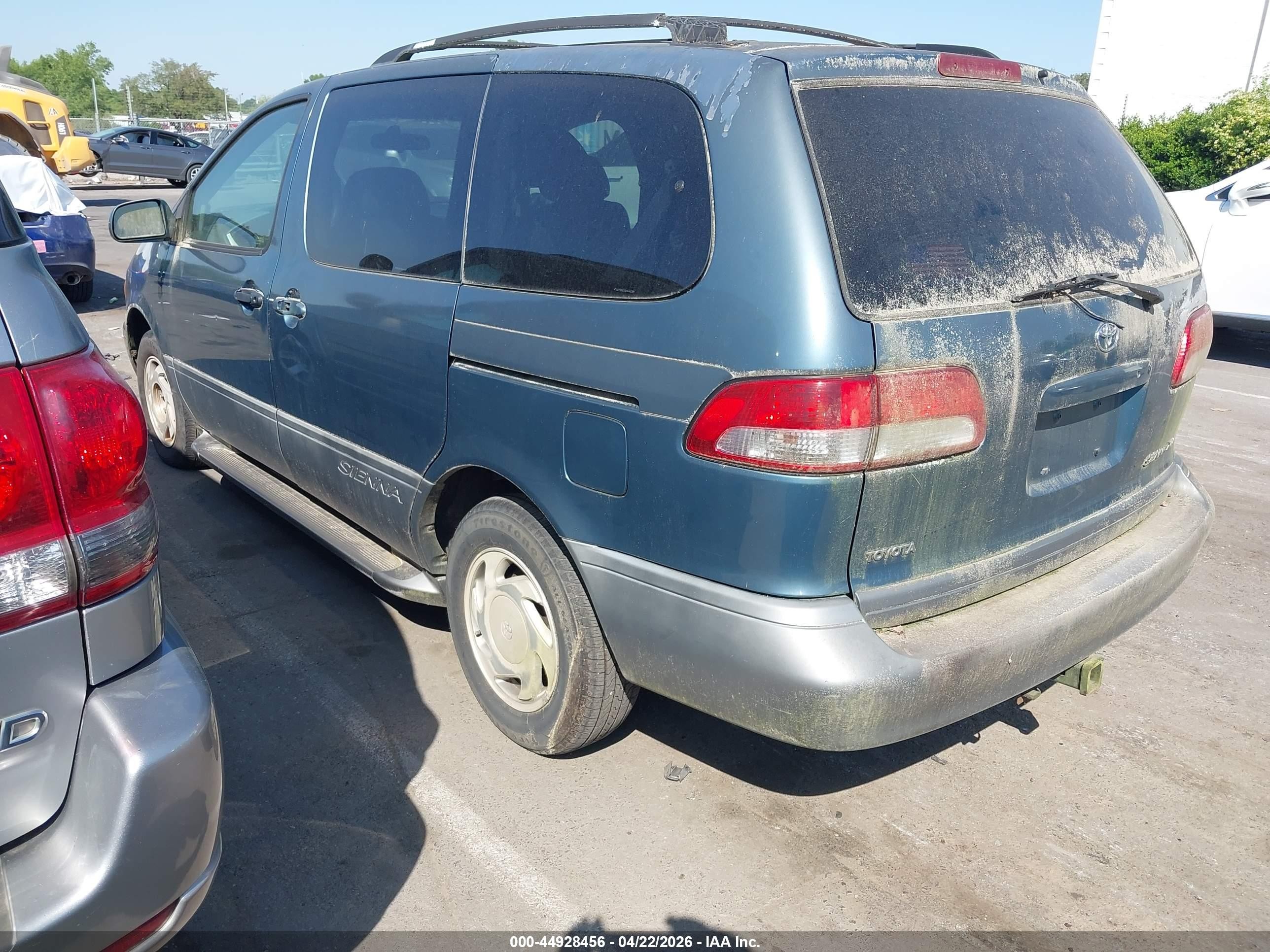 2002 Toyota Sienna Le/xle Green vin: 4T3ZF13CX2U441294