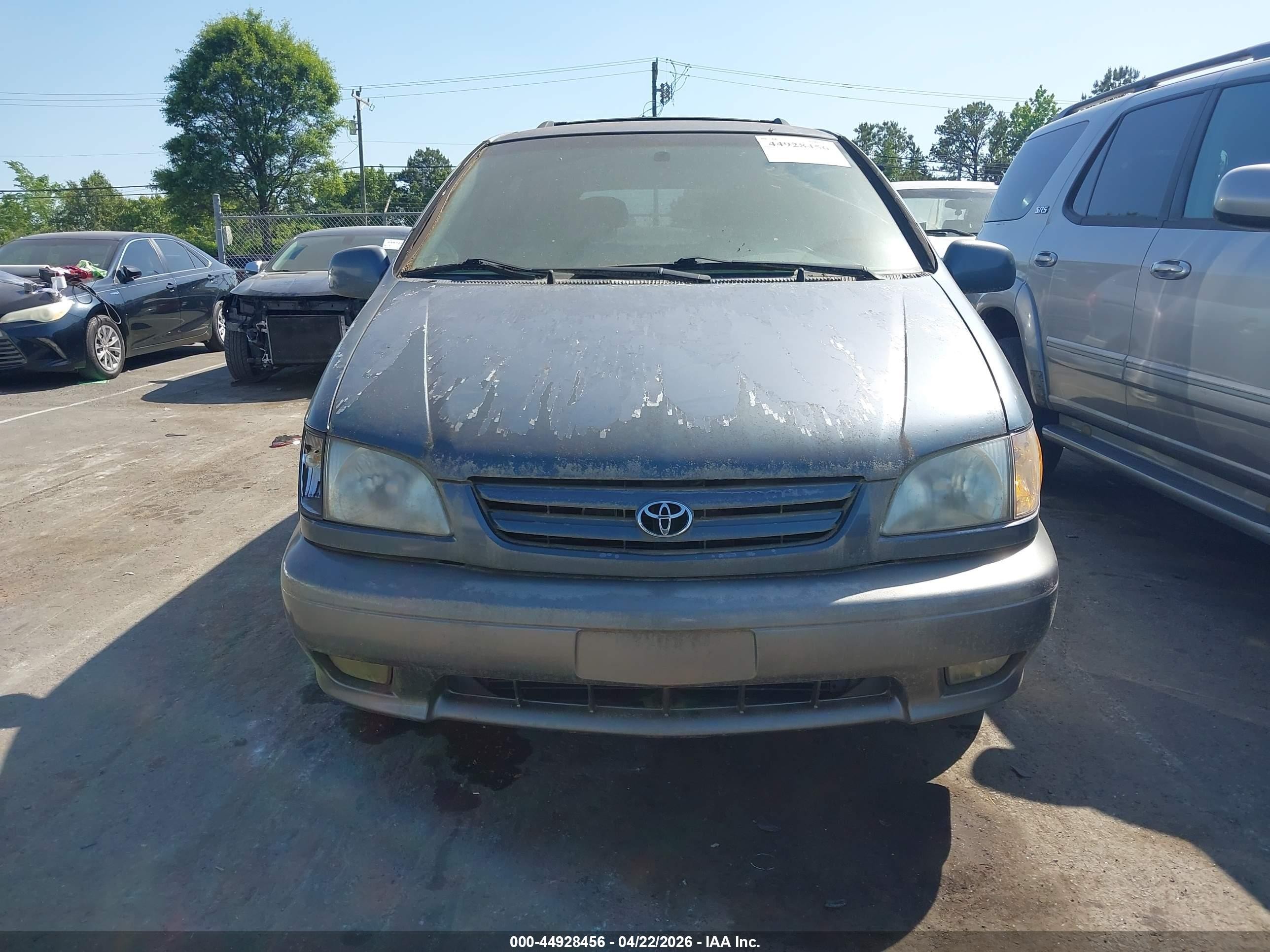 2002 Toyota Sienna Le/xle Green vin: 4T3ZF13CX2U441294