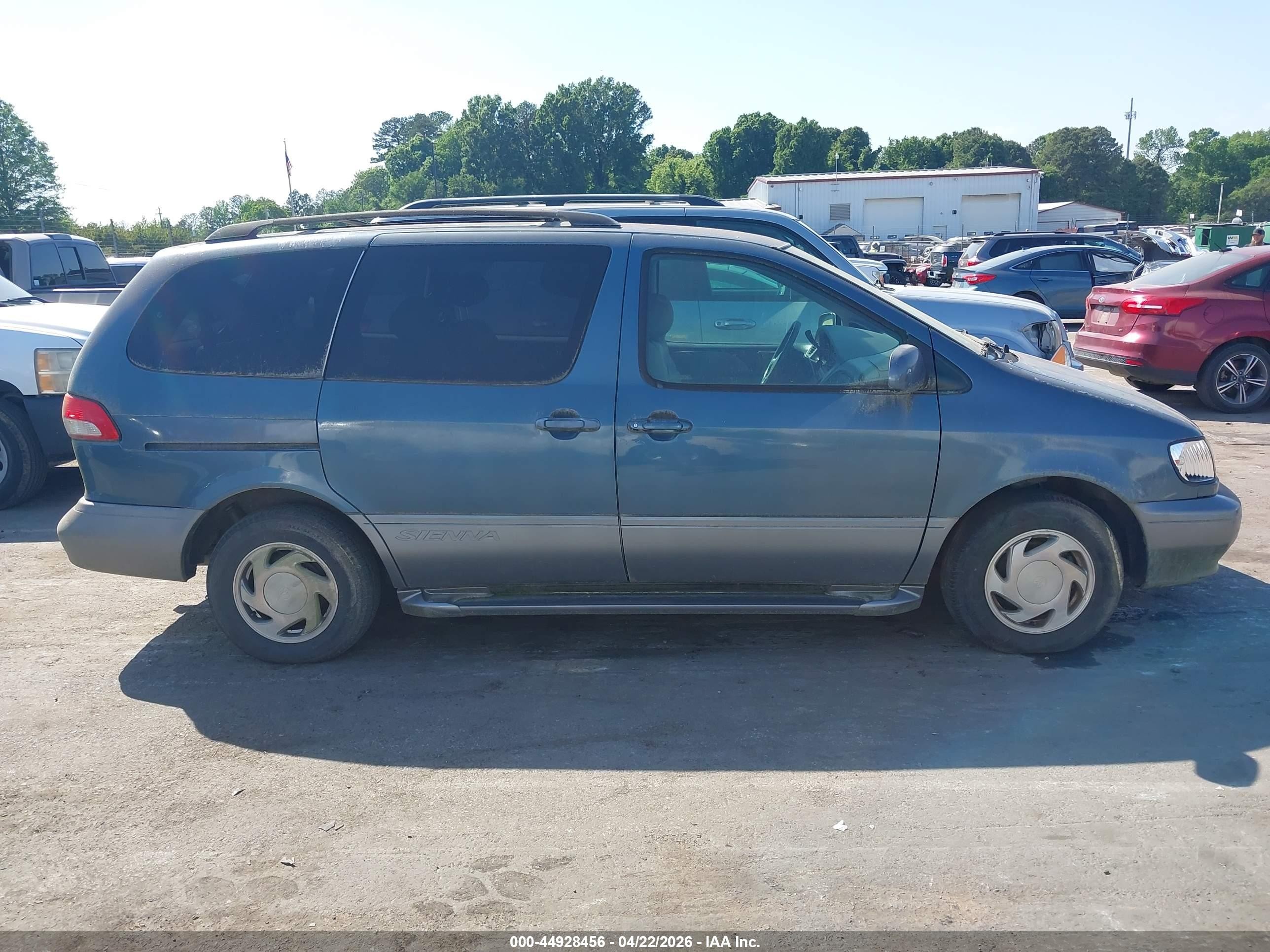 2002 Toyota Sienna Le/xle Green vin: 4T3ZF13CX2U441294